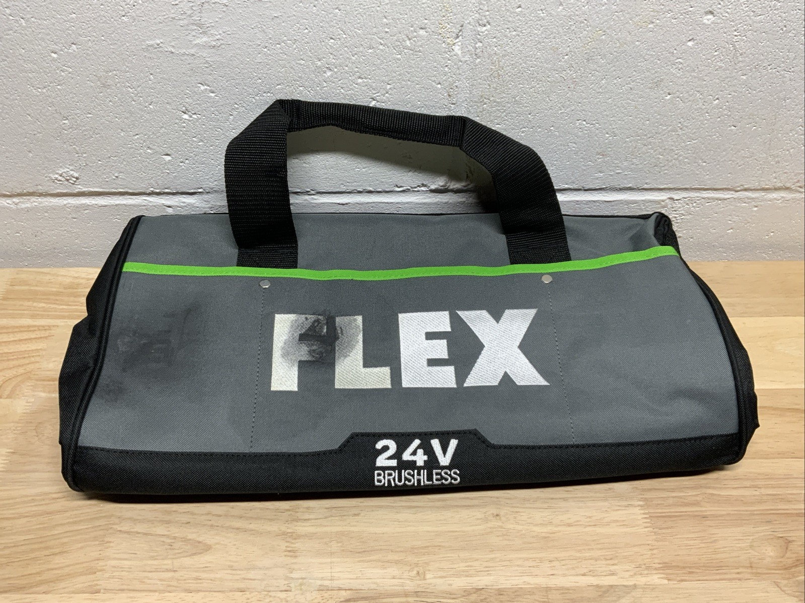 Large FLEX 24v Contractor Tool Bag – 18”x10”x10” (Unused With Stains)