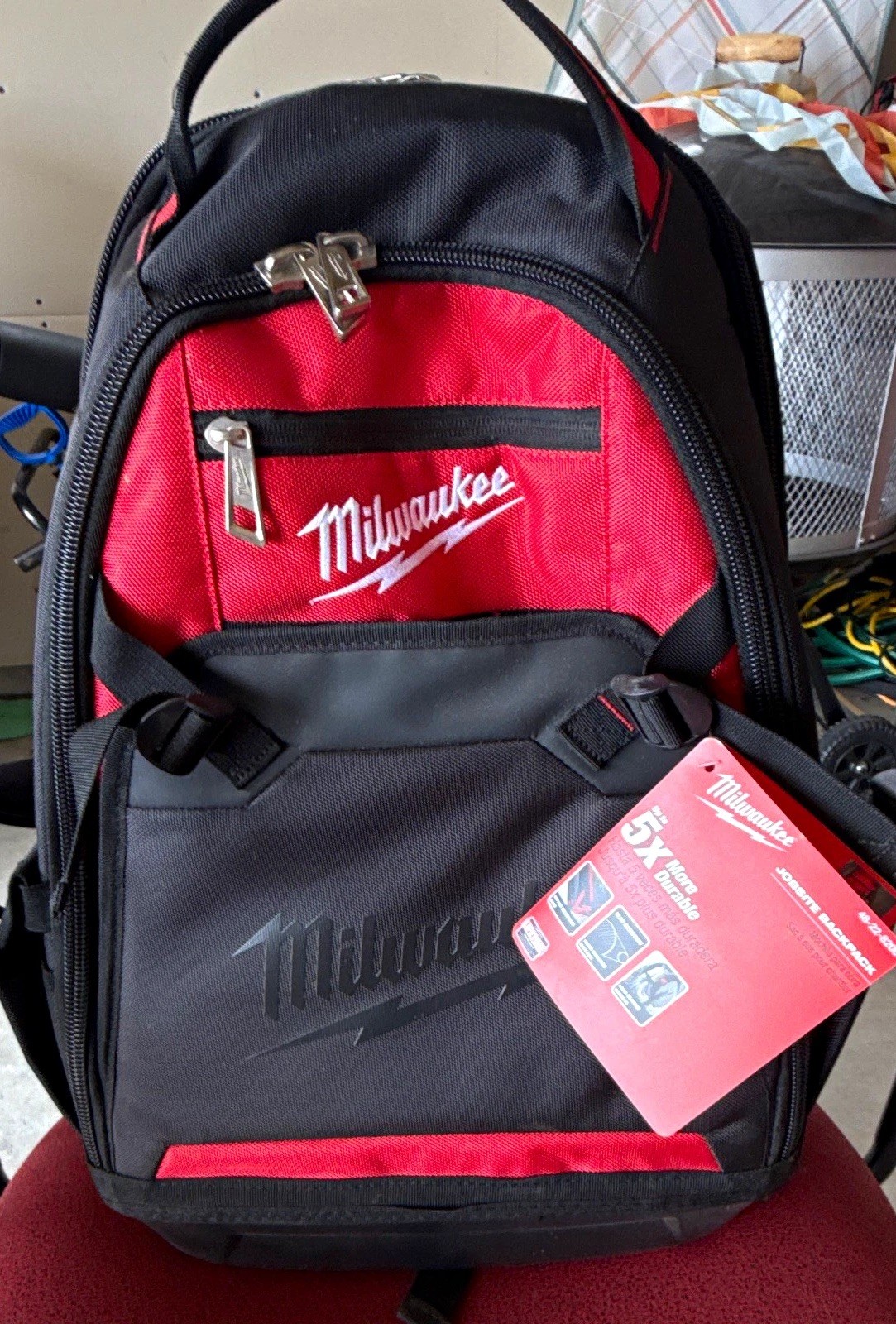 Milwaukee PACKOUT Large Tool Backpack Red/Black Polyester 48-22-8200