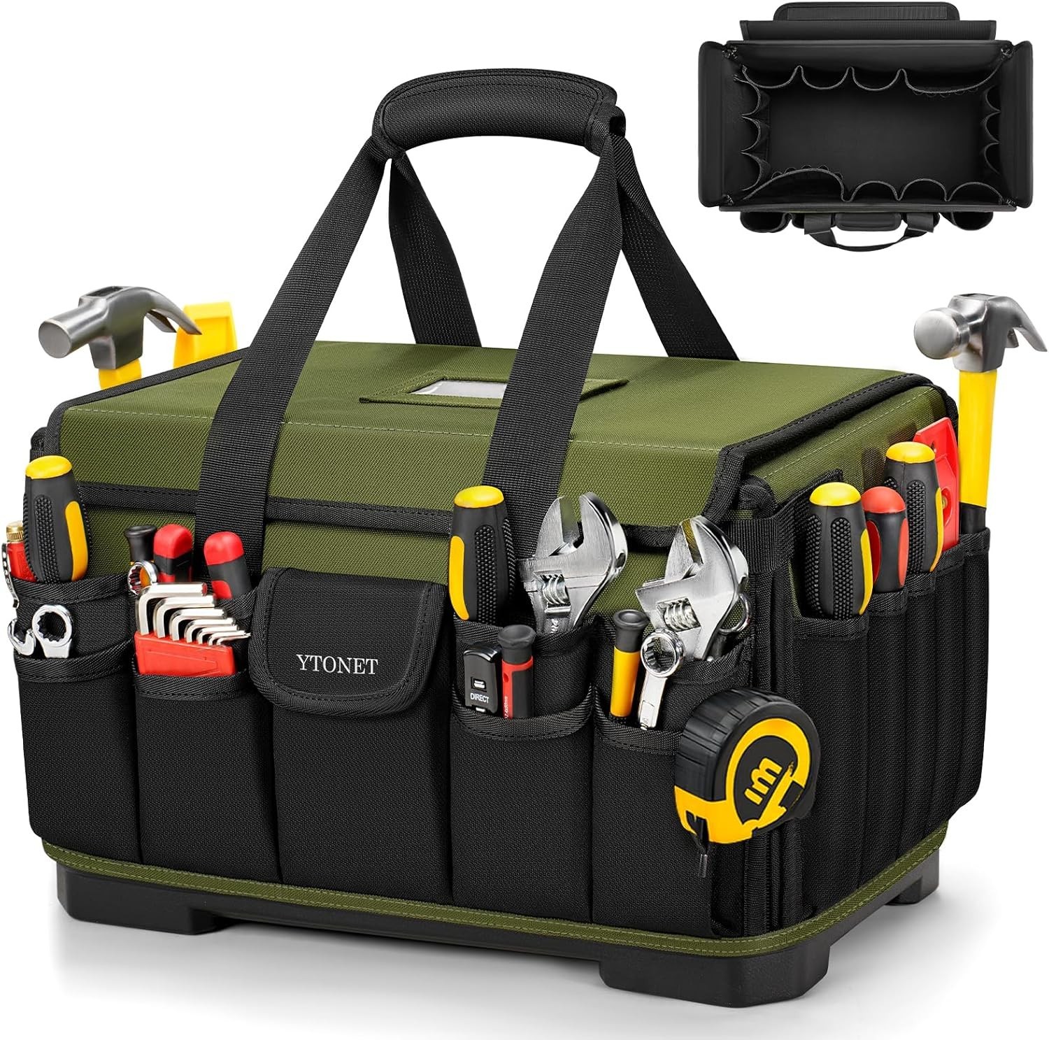 Extra Large 18-Inch Tool Bag – 46 Pocket Organizer for Electricians & Mechanics