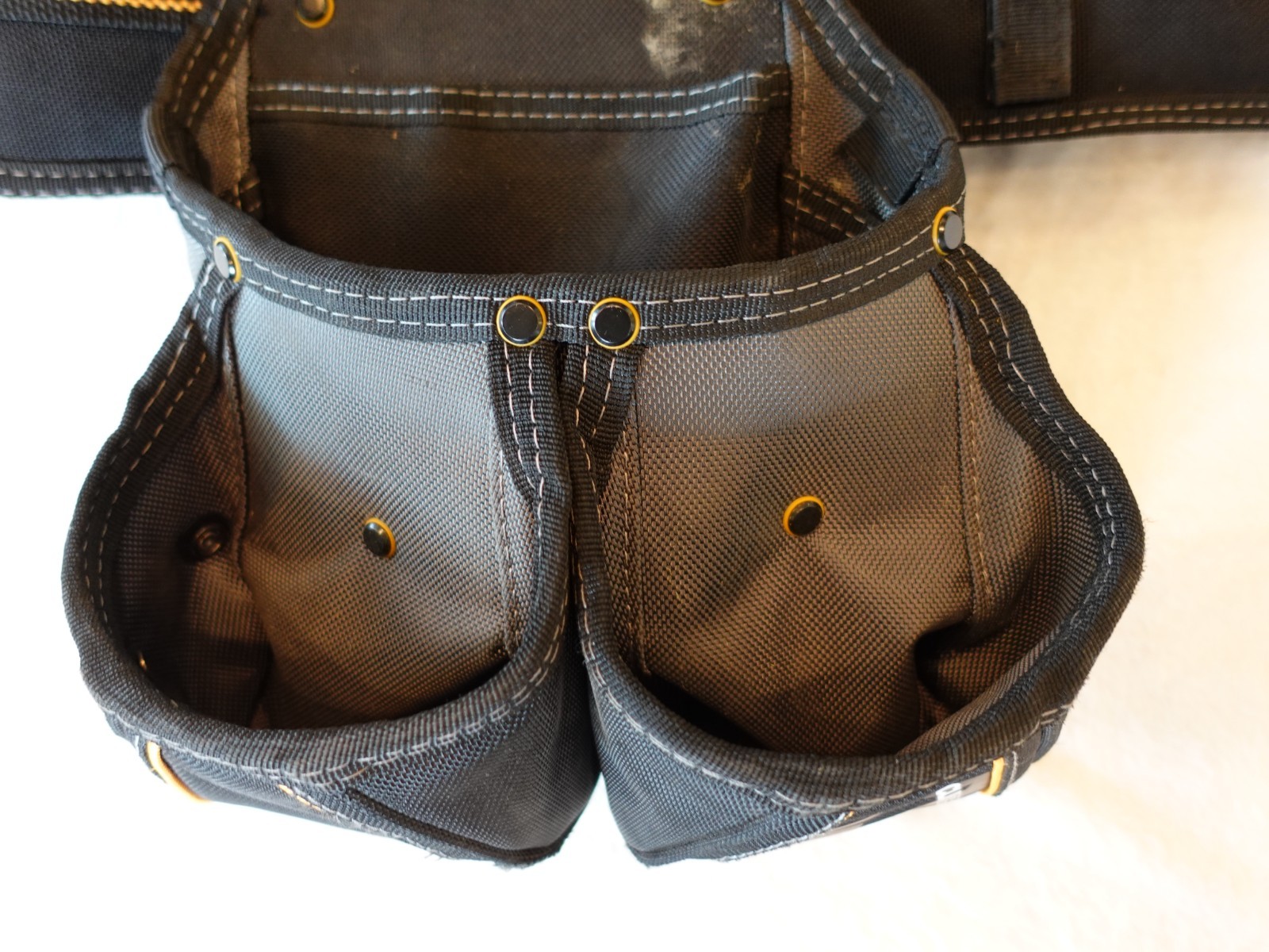 TOUGHBUILT Padded Tool Belt + 3 Utility Pouch Bags Electrician Handyman Workwear
