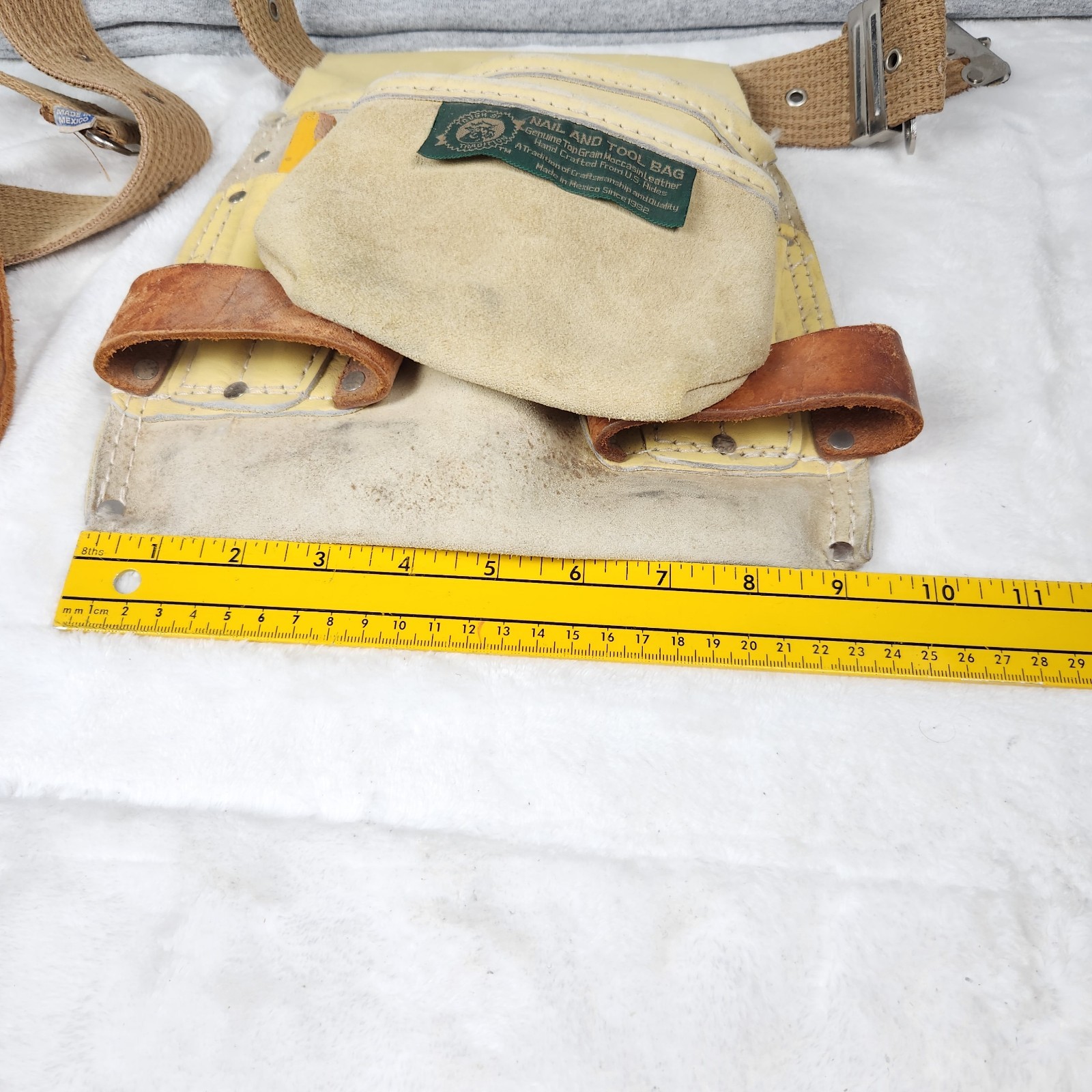 Rooster Leather Nail & Tool Bag R823 With Adj Belt And Tape Pouch Made In Mexico