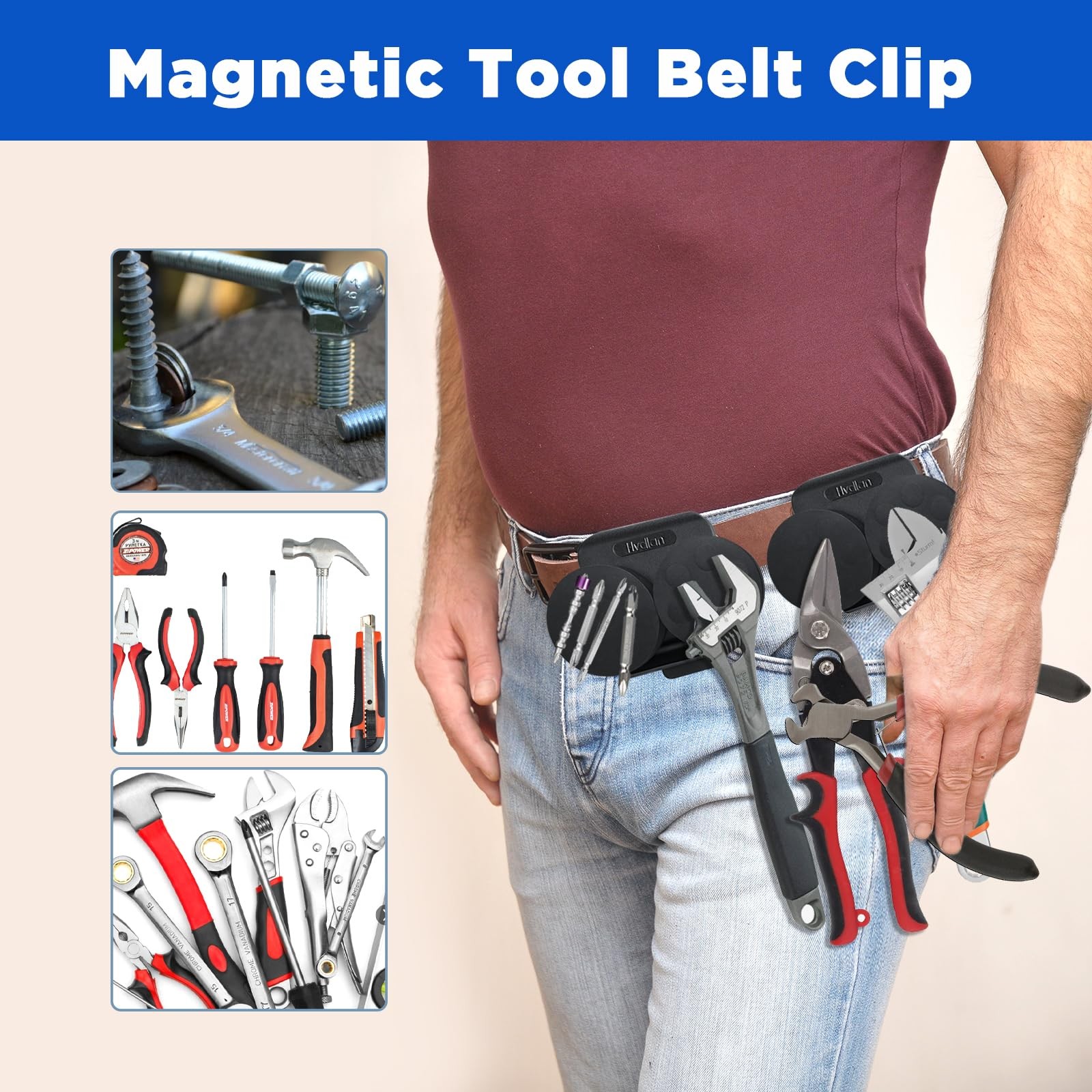 Magnetic Tool Holder，Heavy-Duty Magnetic Tool Holder for Belt Clip-On Belt Ma…