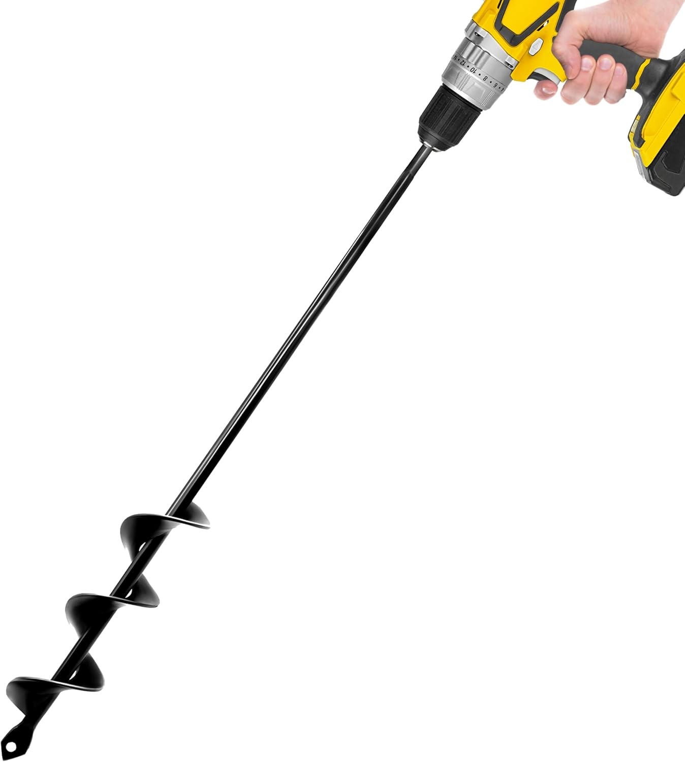 Cordless Drill Auger 1.6×16.5 Inch Plant Bulb Planter Tool 3/8 Hex
