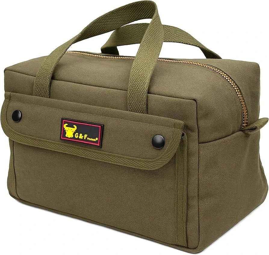 G & F Heavy Duty Mechanics Tool Bag Olive Green 11 x 7 x 6