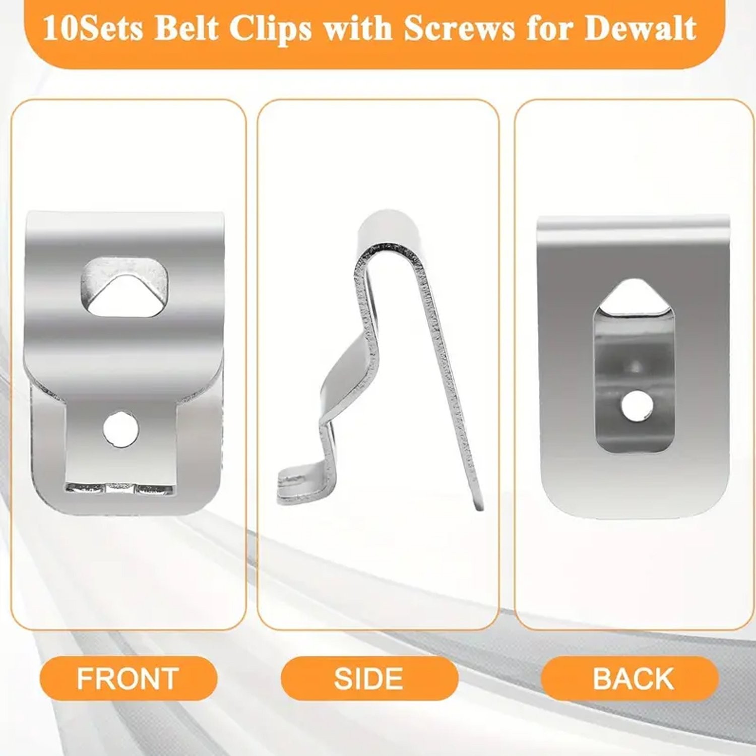 10pcs Replacement Belt Clip For Dewalt Hook & Screw for Drill Impact Driver