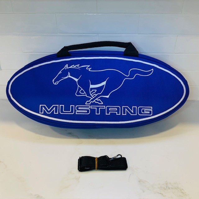 Ford Motors Logo Blue Embroidered Oval Canvas Tool Bag Duffle Tote W/Strap