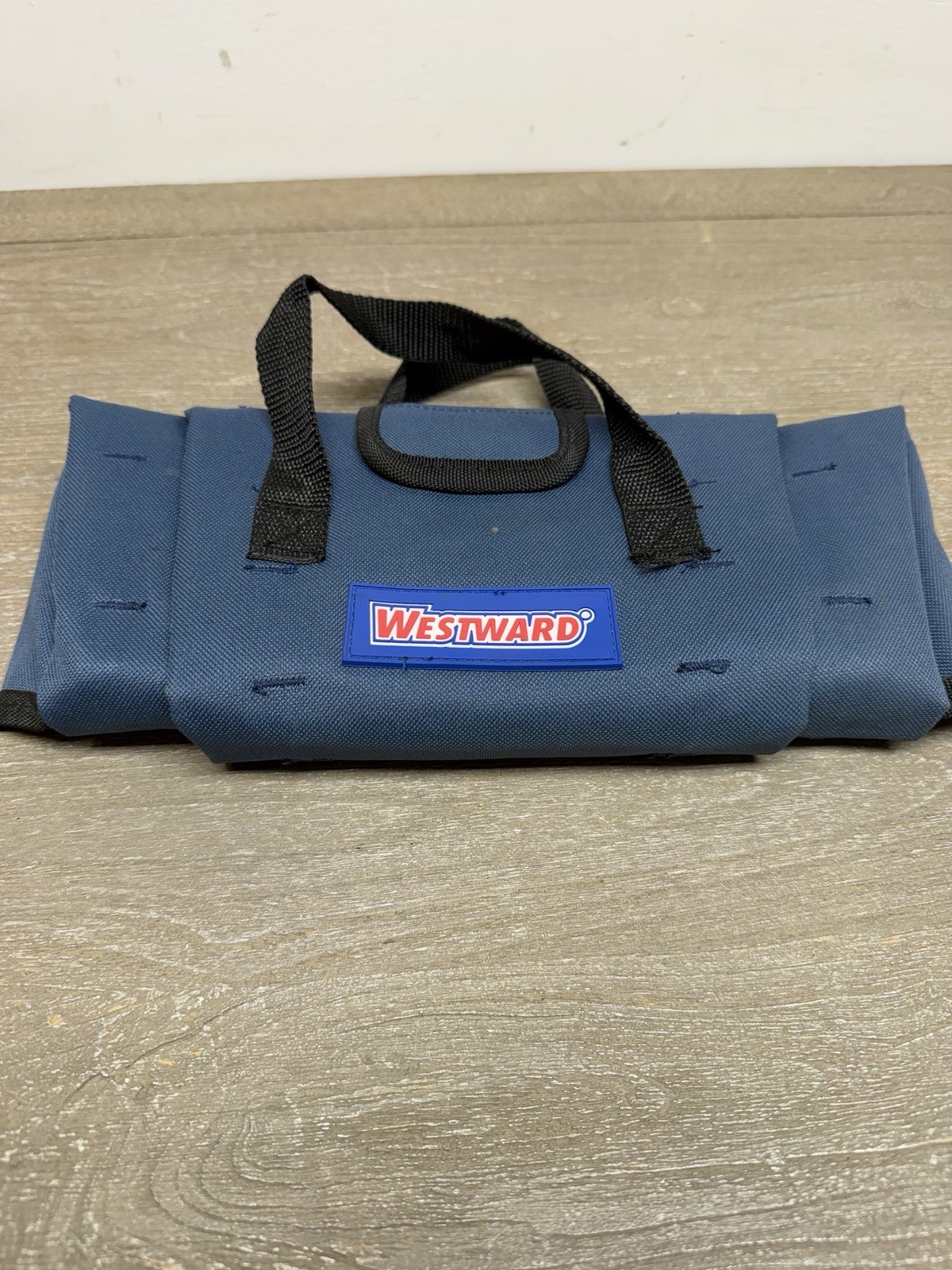 Westward 32Pj46 Tool Pouch, Wrench Roll, Black, Polyester, 15 Pockets