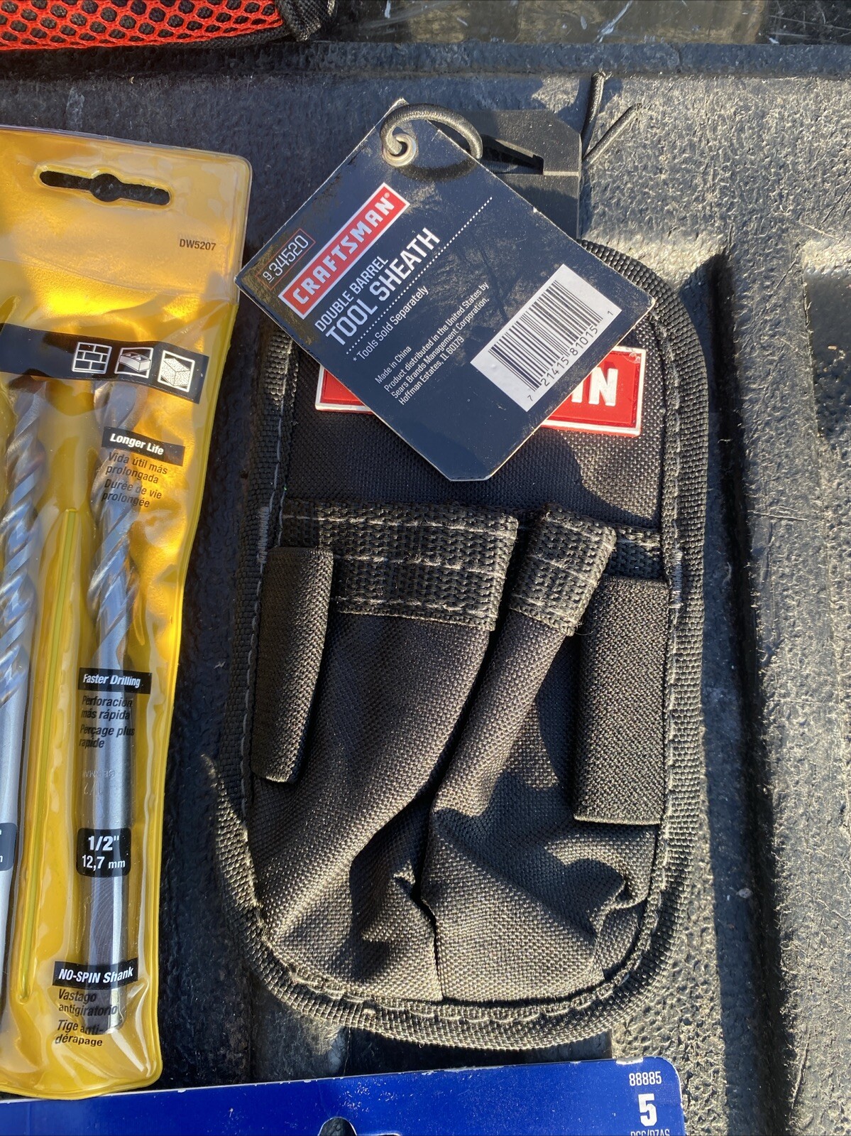 Craftsman 13 in W X 9.75 in H Wide Mouth Tool Bag 6 Pocket Black/Red Extra Tools