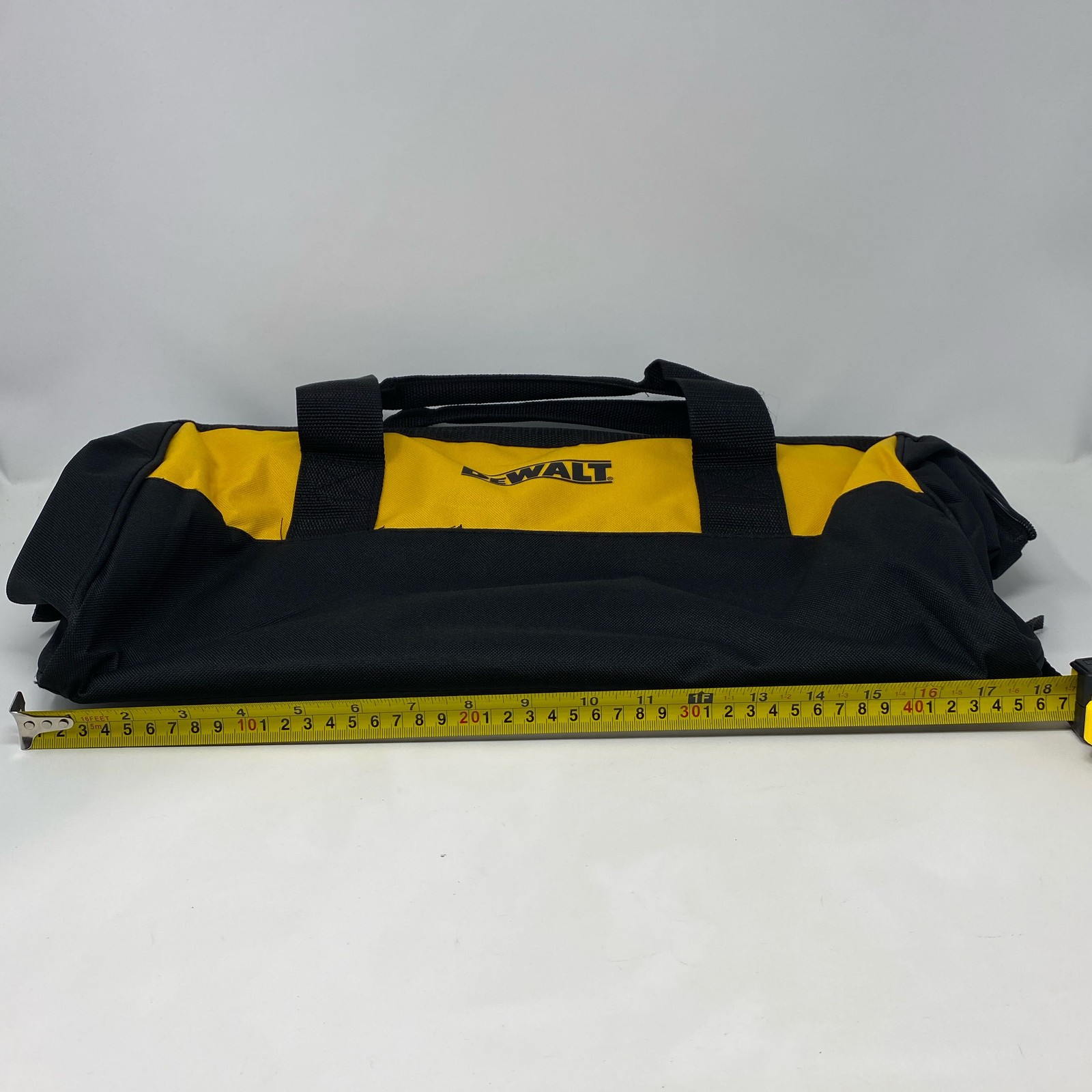 DEWALT 17″ Contractor Tool Bag Black/Yellow Soft Case