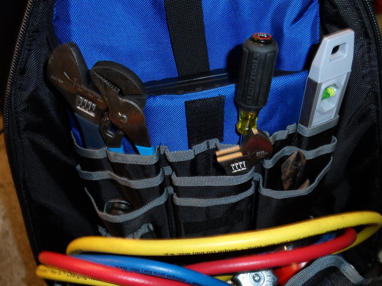 Lincoln Tech Backpack w/ A/C Tools Yellow Jacket Series 41, JB T20275 Many Tools