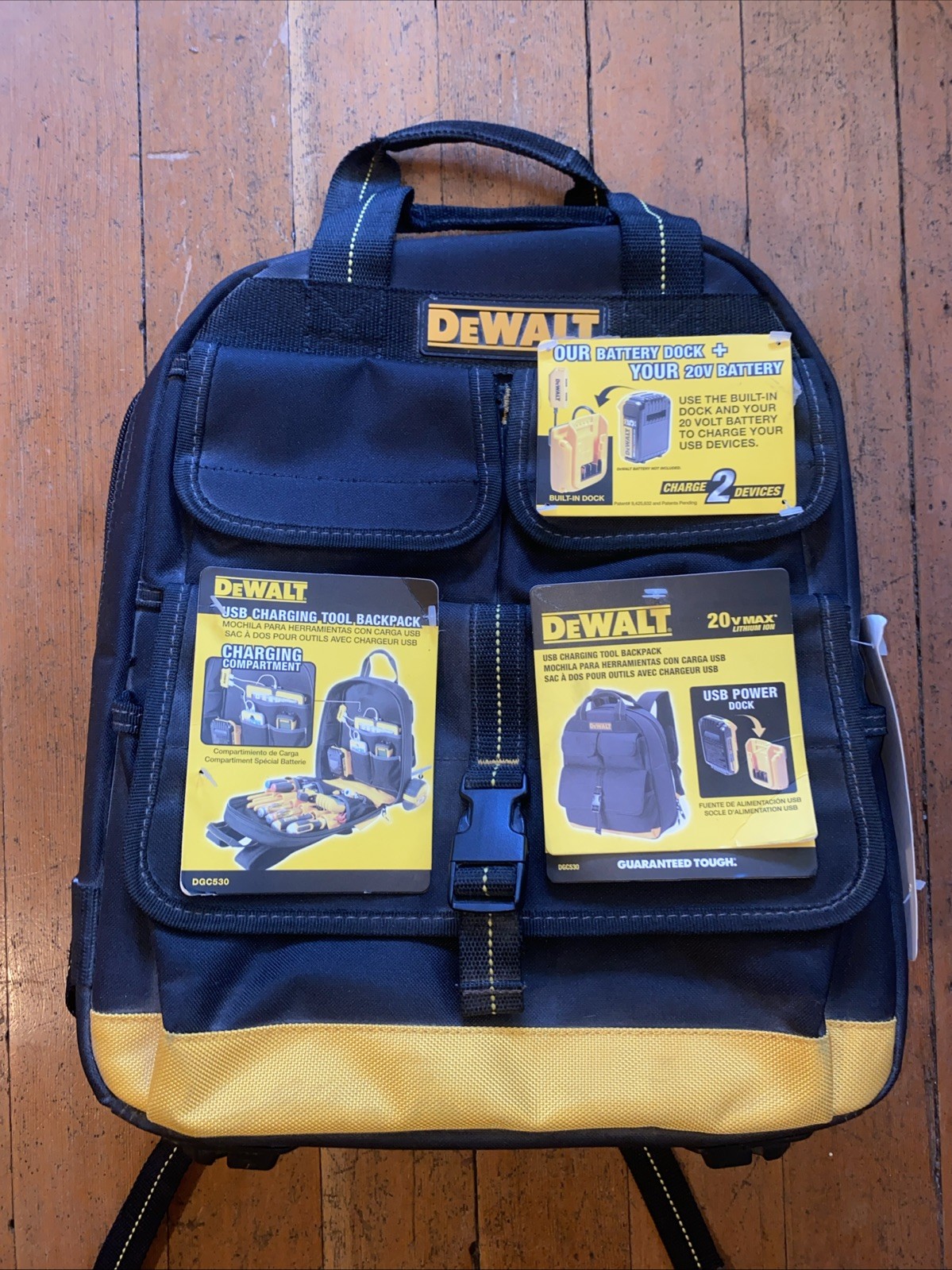 Dewalt 20v Backpack Dgc530 W/ Charging Dock 23 Pocket