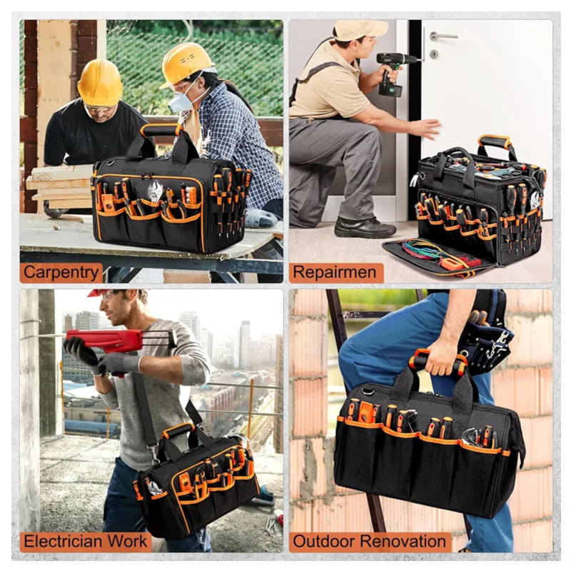 Tool Tote Bag Organizer for Electricians, Heavy Duty Tool Caddy
