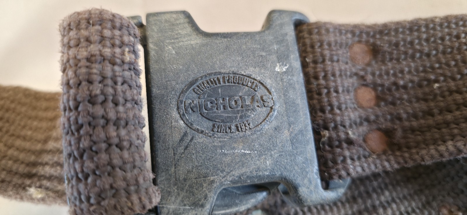 Nicholas No 490X Vintage Split Cowhide Leather Carpenter Tool Belt USA Made