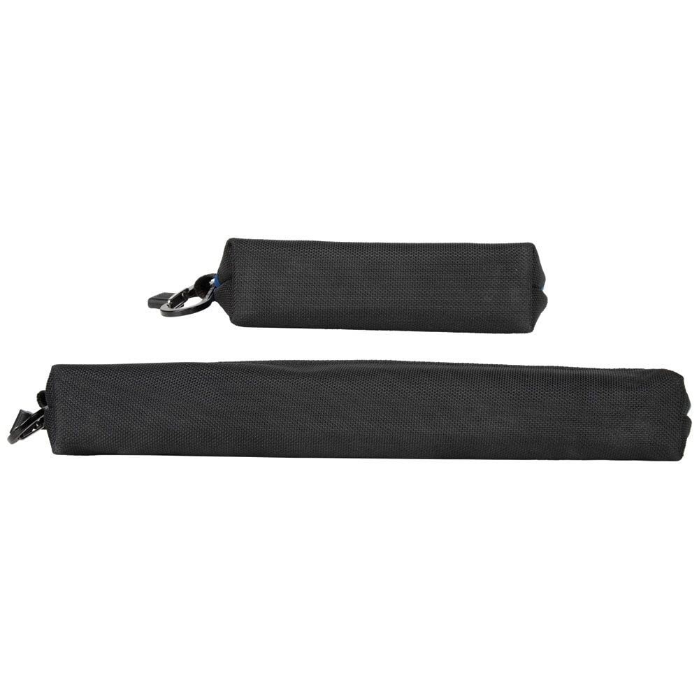 2-Pack Stand-Up Zipper Tool Pouch with Carabiners – 7-Inch Blue & 14-Inch Gray U