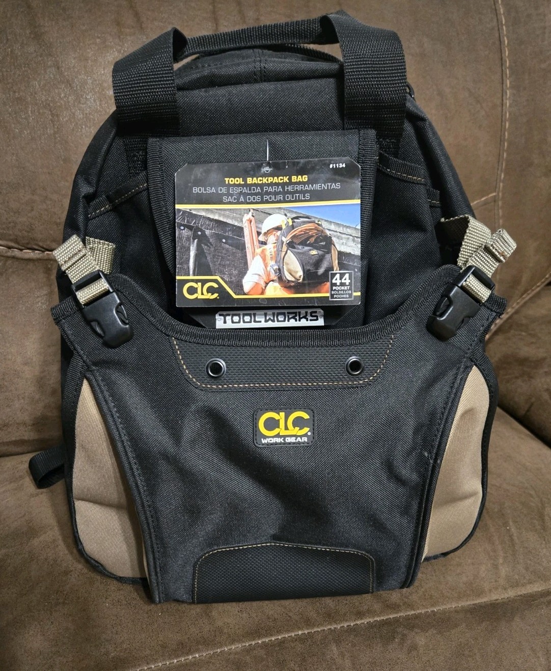 Custom LeatherCraft 1134 Tool Backpack Work Bag 48 Pocket Padded Straps