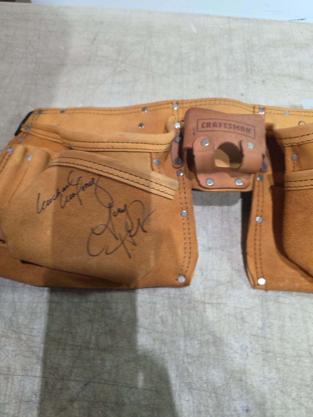 SEARS Craftsman Tool Holder Belt Leather (NEVER USED) W/signatures – USA!!