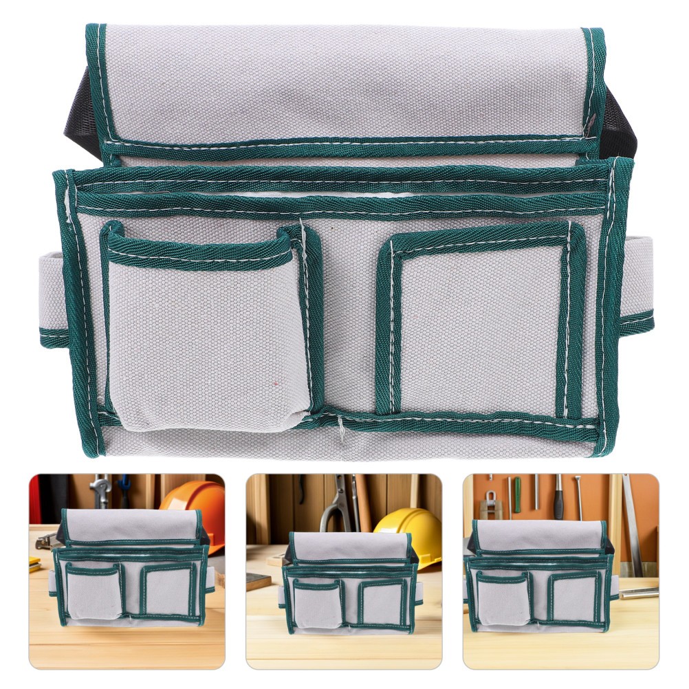 Multi Pocket Canvas Utility Work Bag with Reinforced Stitching for Tough Jobs