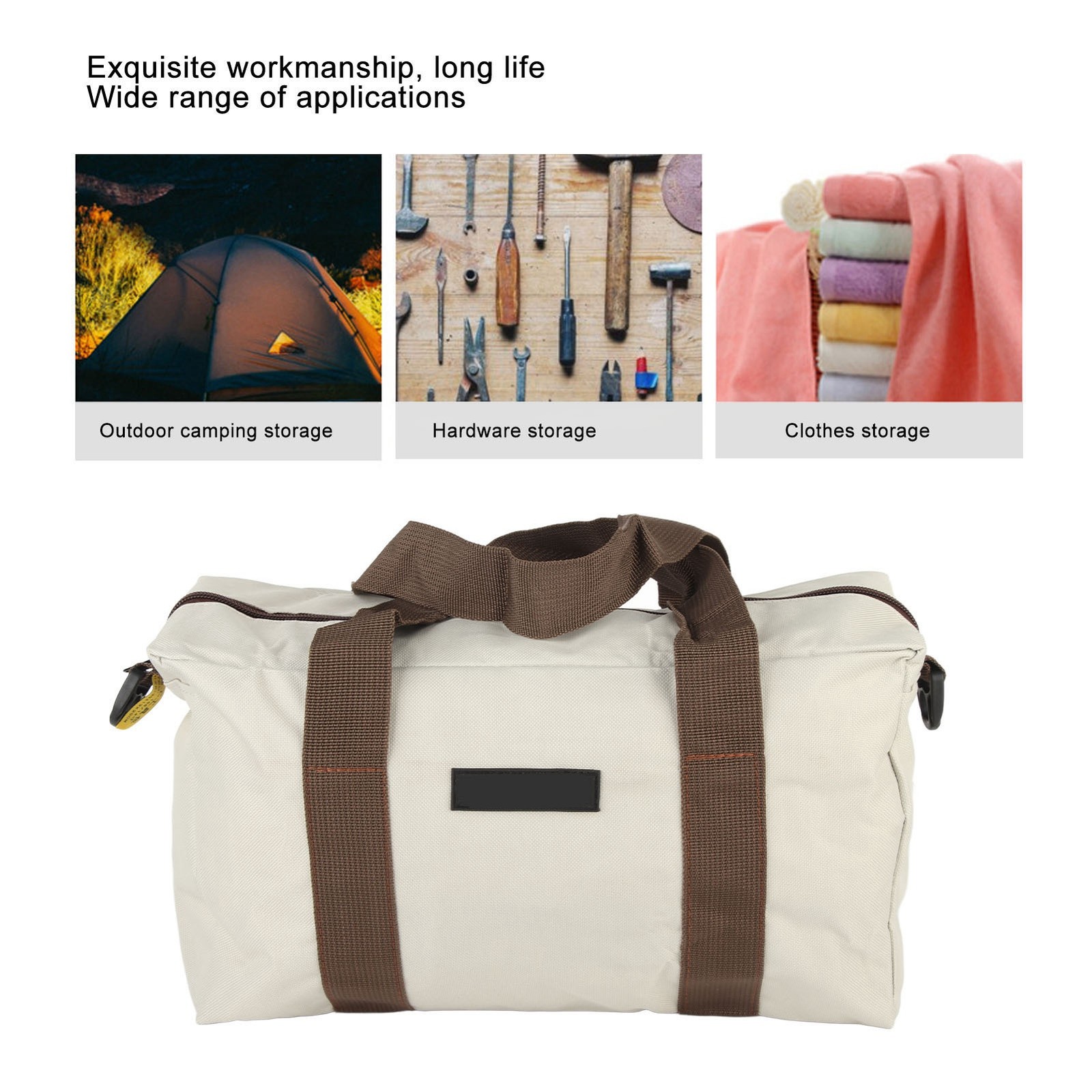 14in Wide Mouth Tool Bag Waterproof High Bearing Capacity Hardware Storage