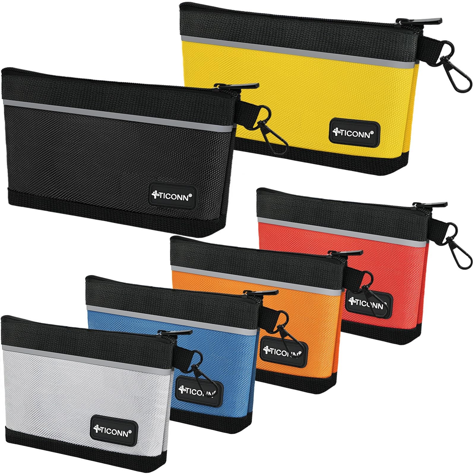Ticonn Tool Pouches Zipper 1680D Oxford Small Tool Bags Waterproof Utility Bag