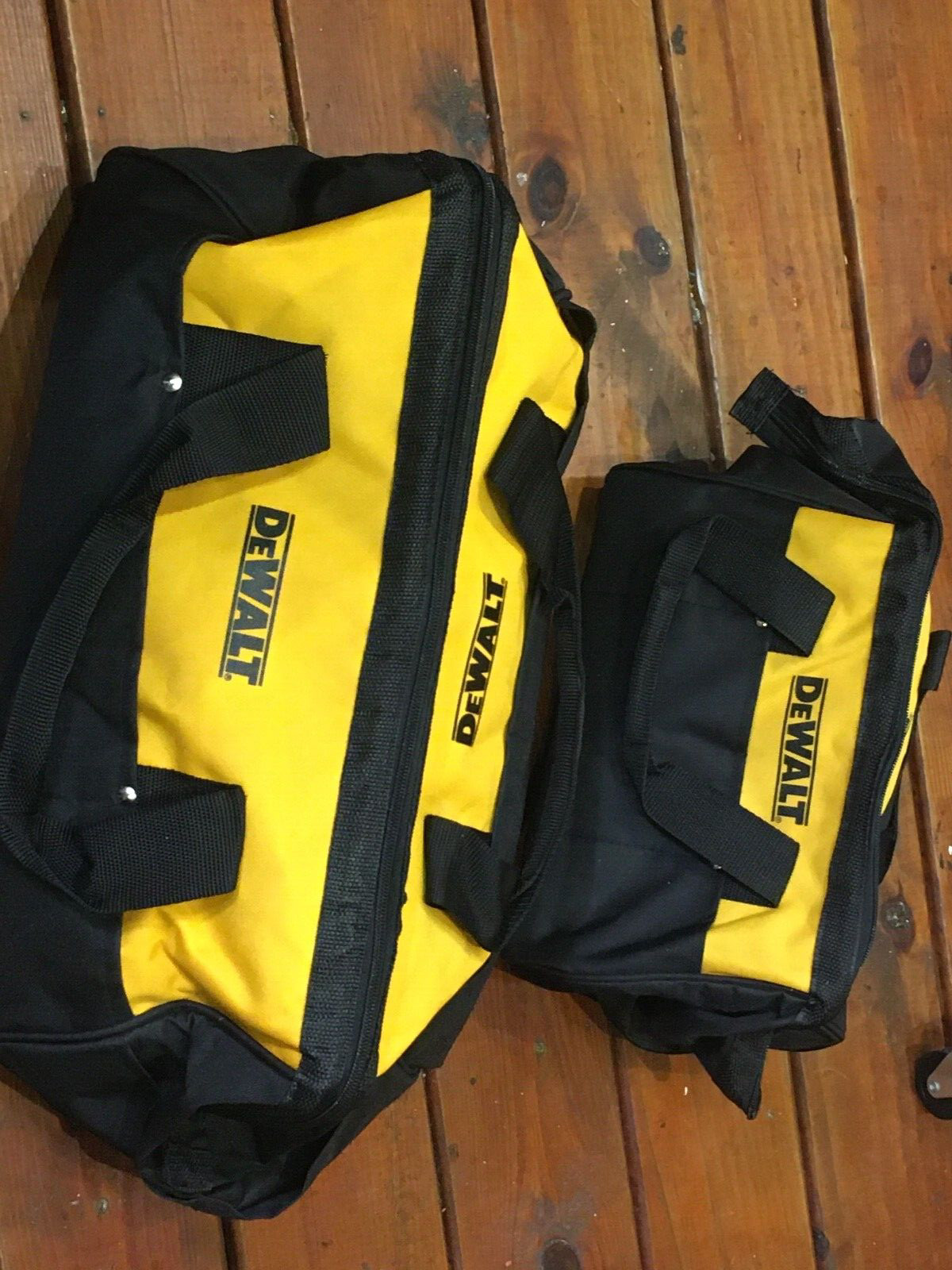 DeWALT 2X Tool Bags Organizers Large 19″ Medium 12″ w/Skids