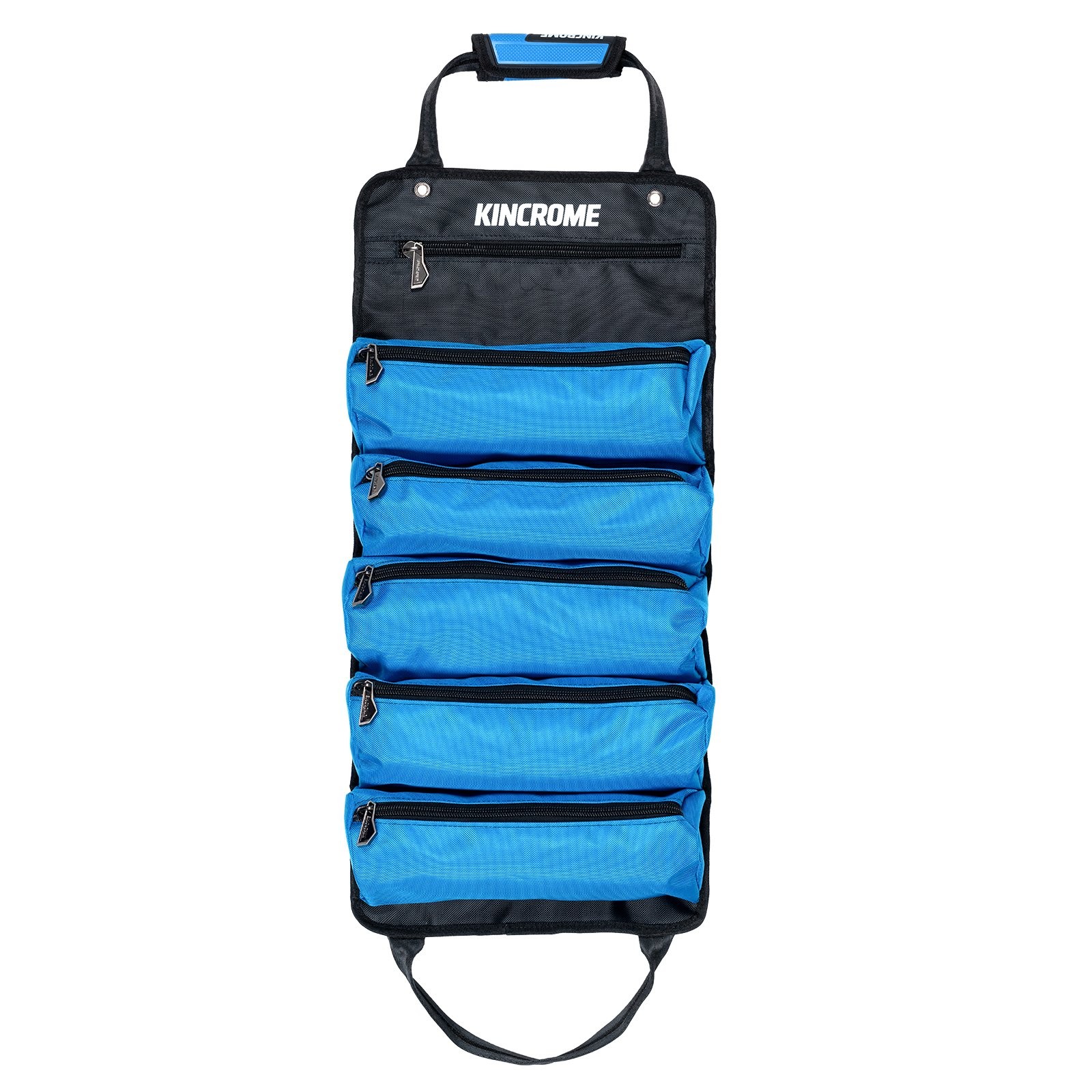 Kincrome Large Tool Roll 5 Zipper Pouches Heavy-duty Durable Polyester K13305