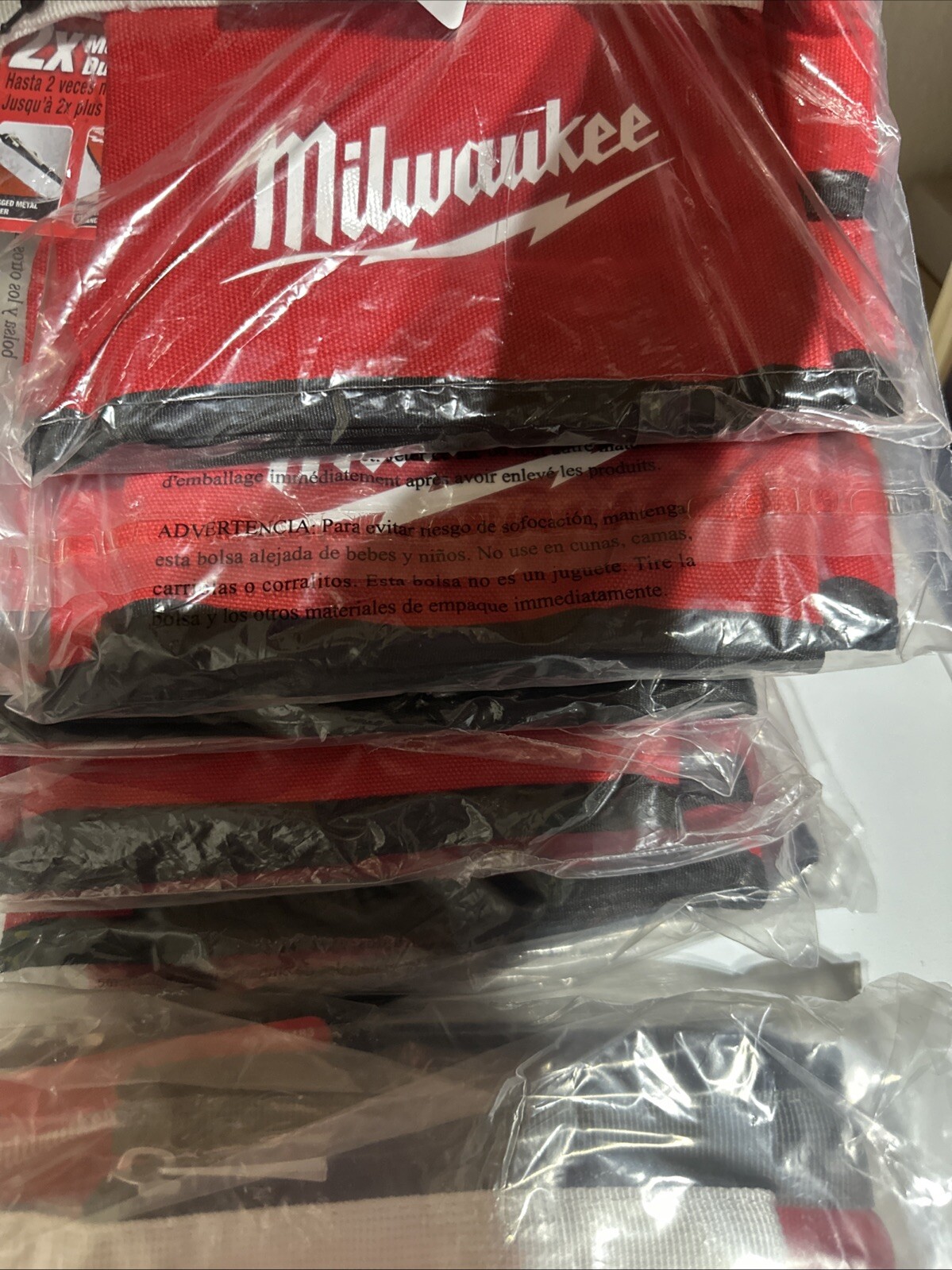 Milwaukee Multi-Size (14 in, 8 6 in) Zipper Tool Bags in Red (3-Pack)