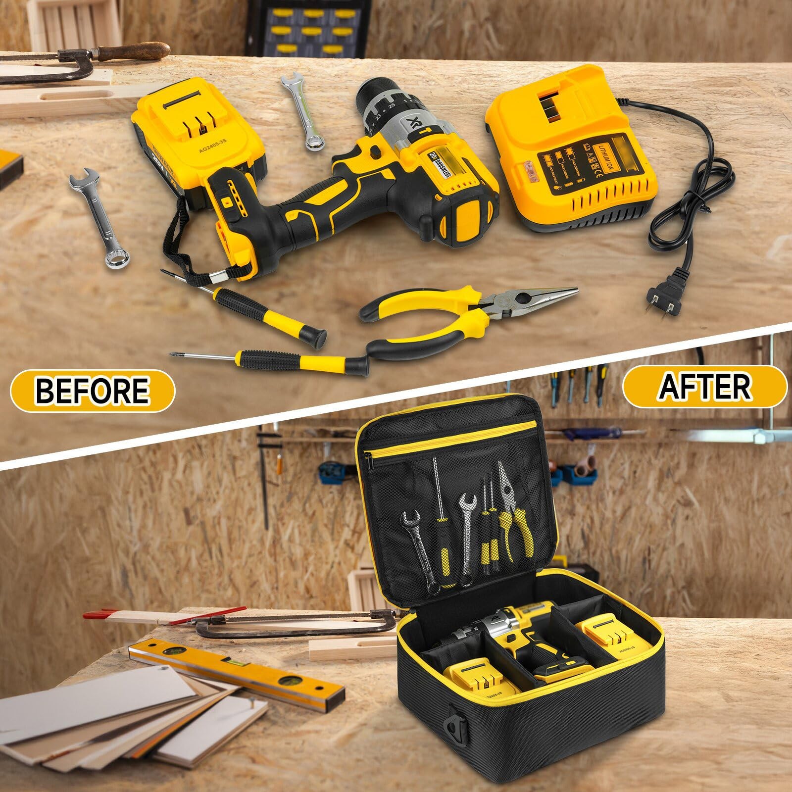 Impact Driver Case Compatible with Dewalt DCF900B/DCF891B/DCF961B/DCF899B/Mil…