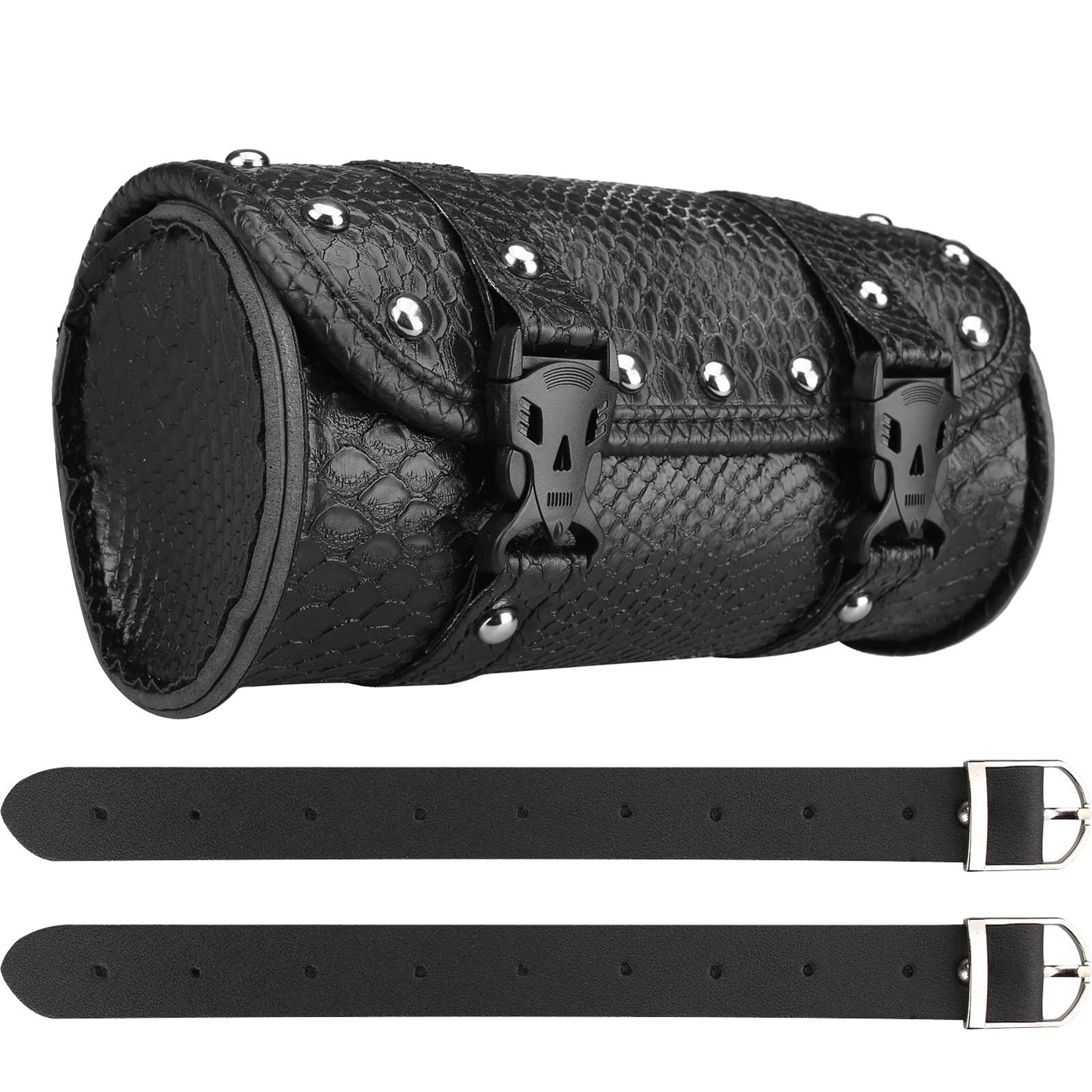 Motorcycle Tool Bag, Motorcycle Fork Bag PU Leather Universal Saddlebag Front