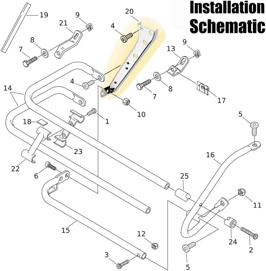 Chrome Saddlebag Rail Support Bracket Left & Right Side Fit For Harley Touring