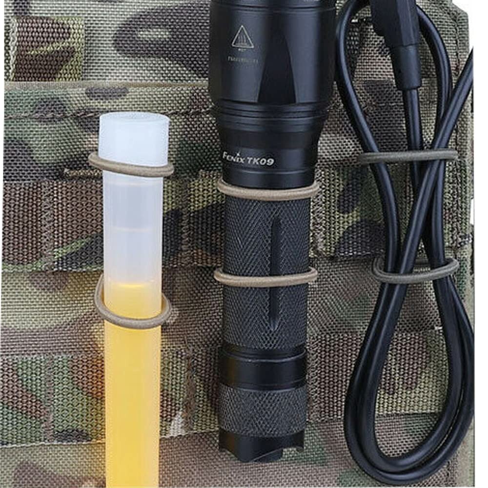 4pcs MOLLE EDC tool holder elastic strap for backpack vest webbing