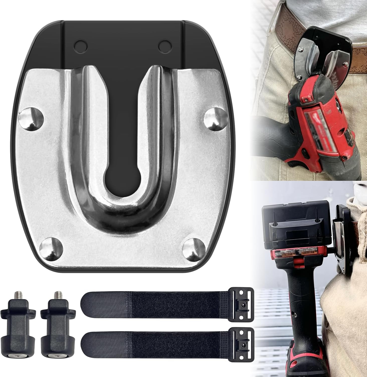 Universal Tool Holster for Tool Belt Accessories, Drill Holder for Power Drill,