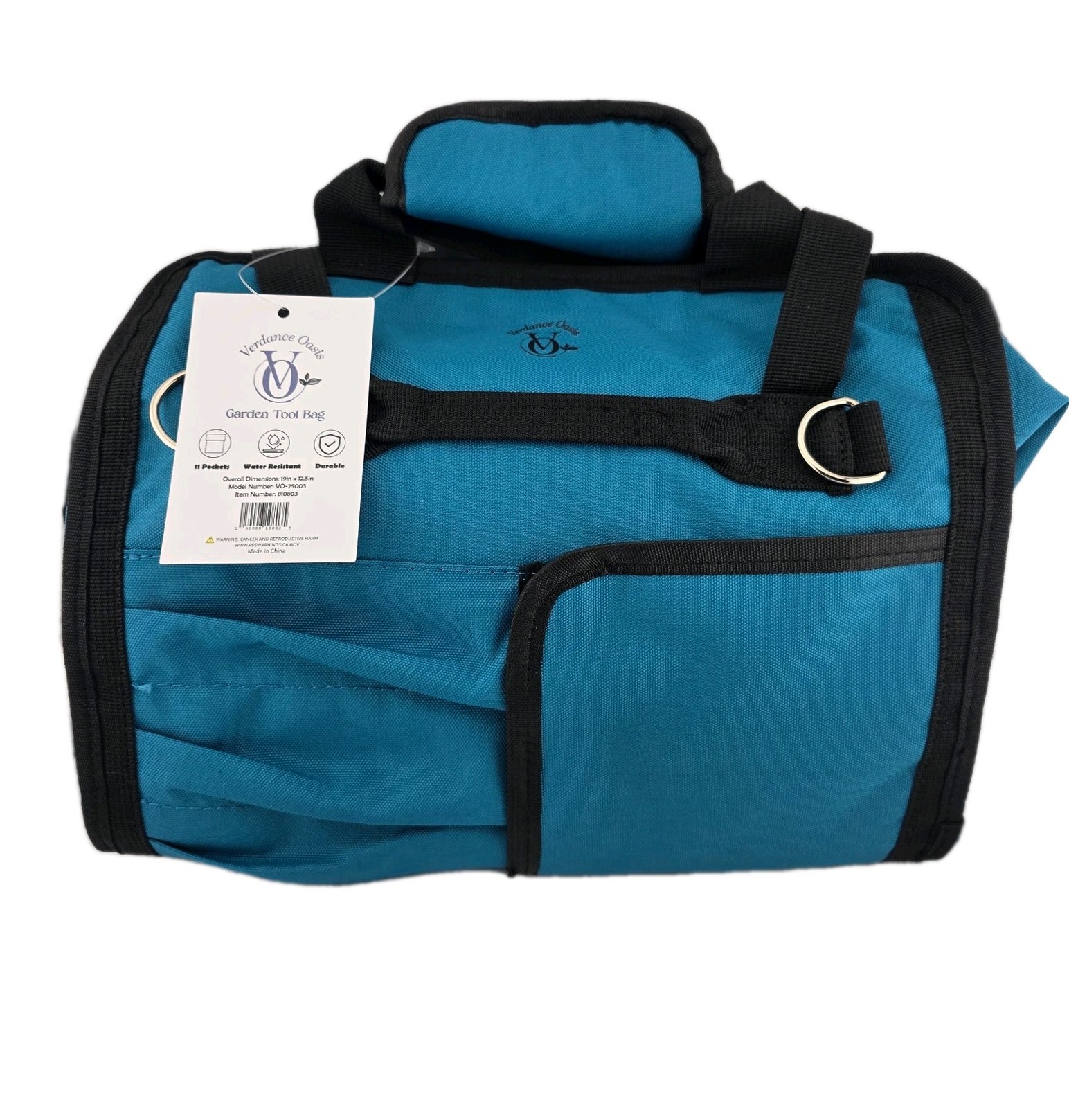 Verdance Oasis Blue Canvas Water Resistant Garden Tool Bag 19 x 12.5 in – NEW