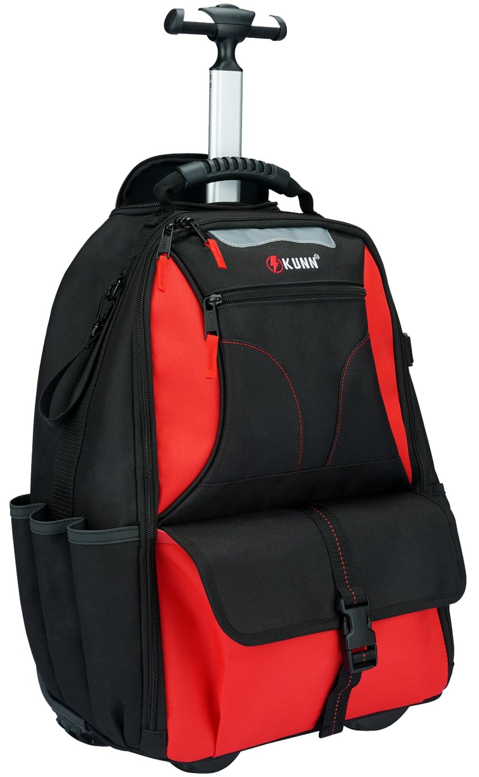 Rolling Tool Backpack with Wheels Heavy Duty, 37-Pocket Roller Tool Bag Backp…