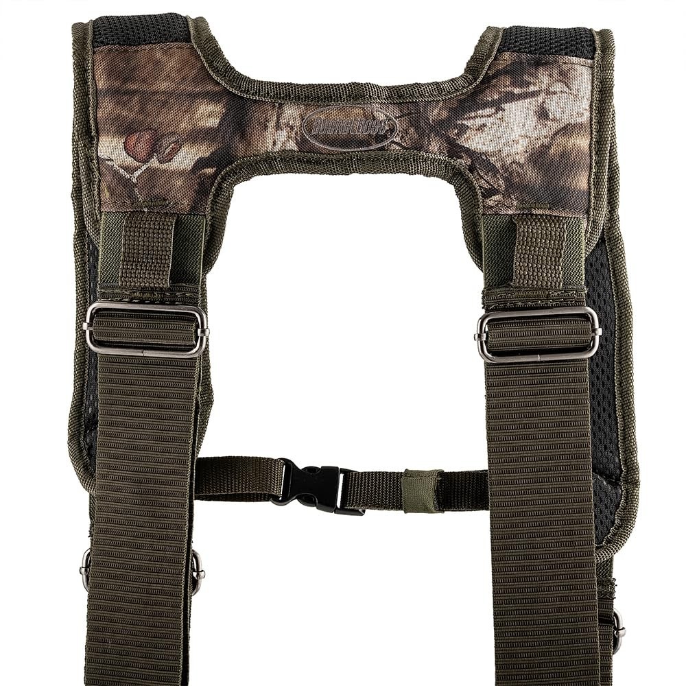 Camo Tool Belt with Suspenders – Heavy Duty Multi-Pocket Work Belt, 52