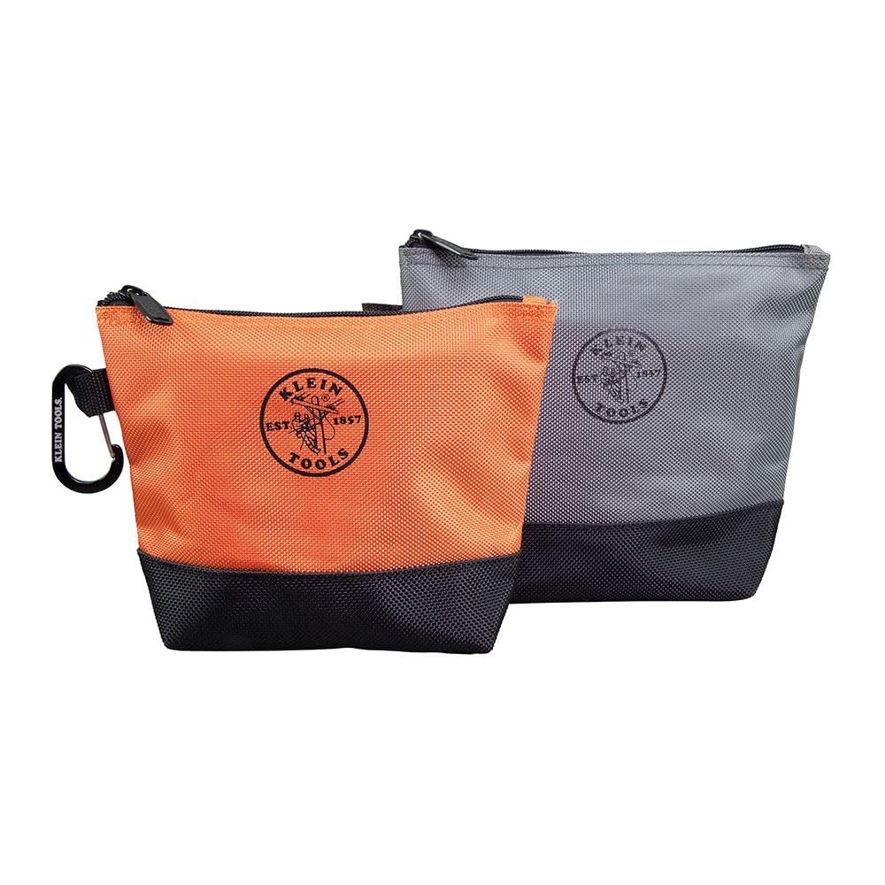 Klein Tools 55470 Utility Bag, Stand-Up 2-Piece, Orange/Black; Gray/Black