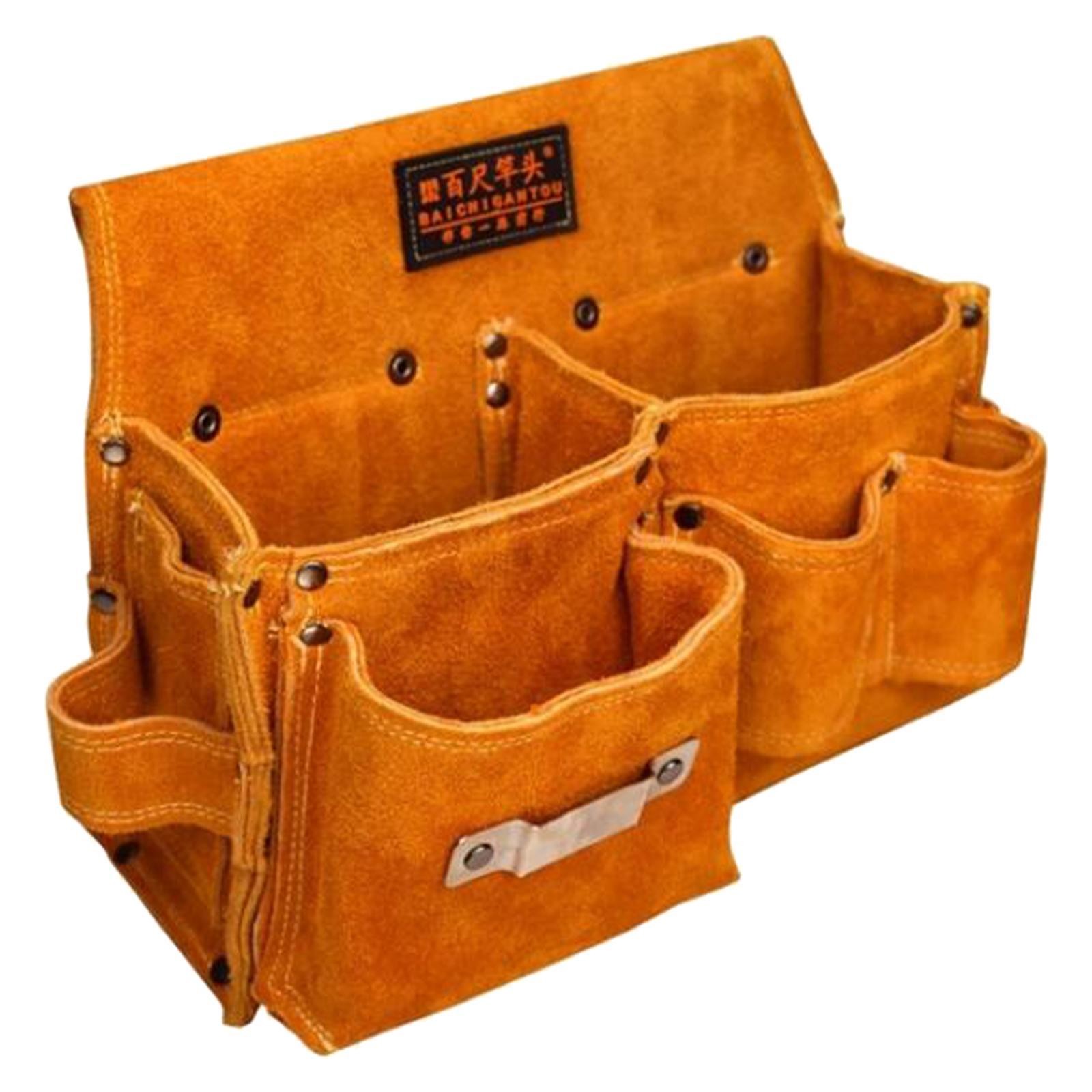 Faux Leather Pouch Hardware Multipurpose Tool Bag for Wrench Electrician