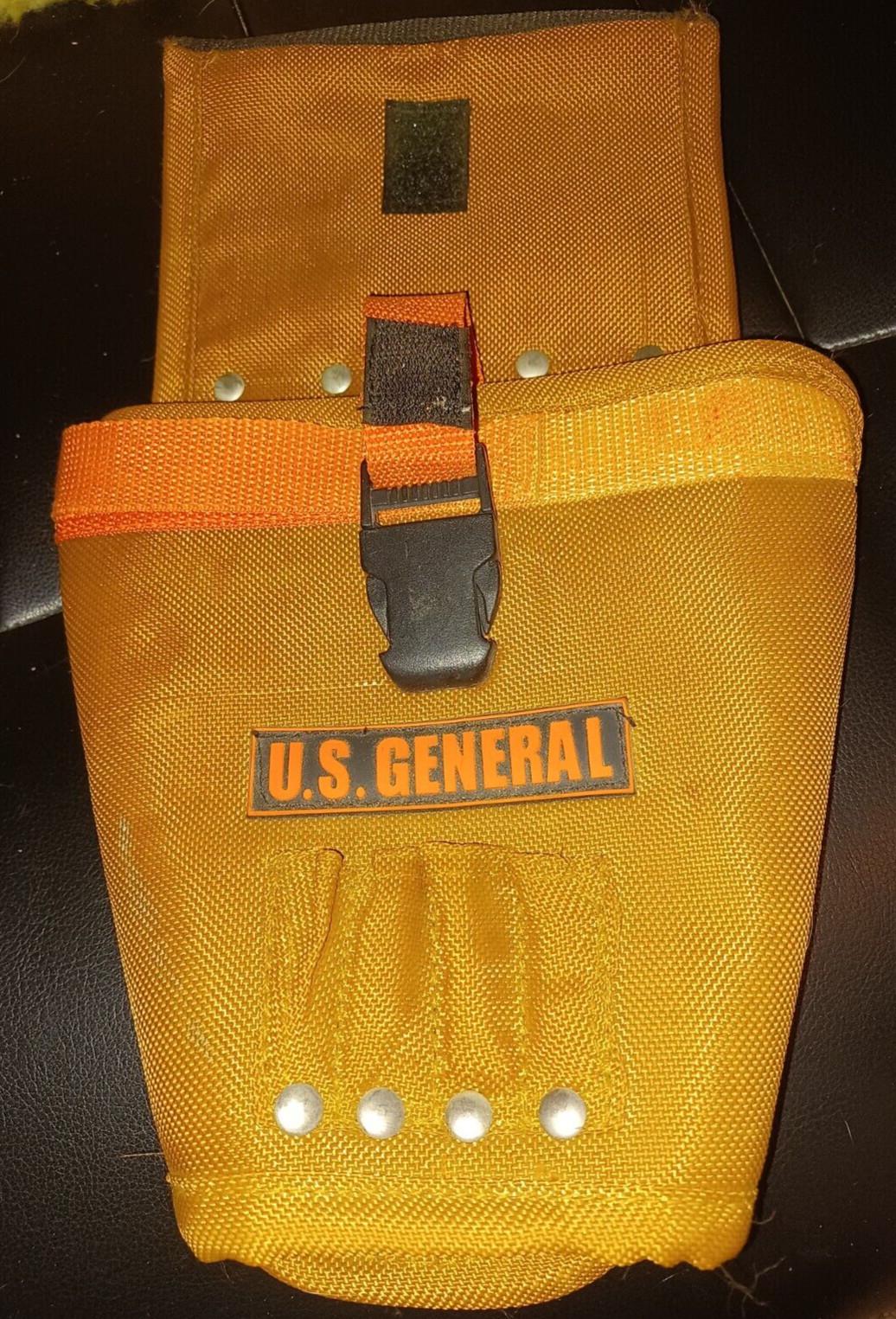 U.S. General Drill Holster with drill bit pockets Tan colored heavy duty canvas