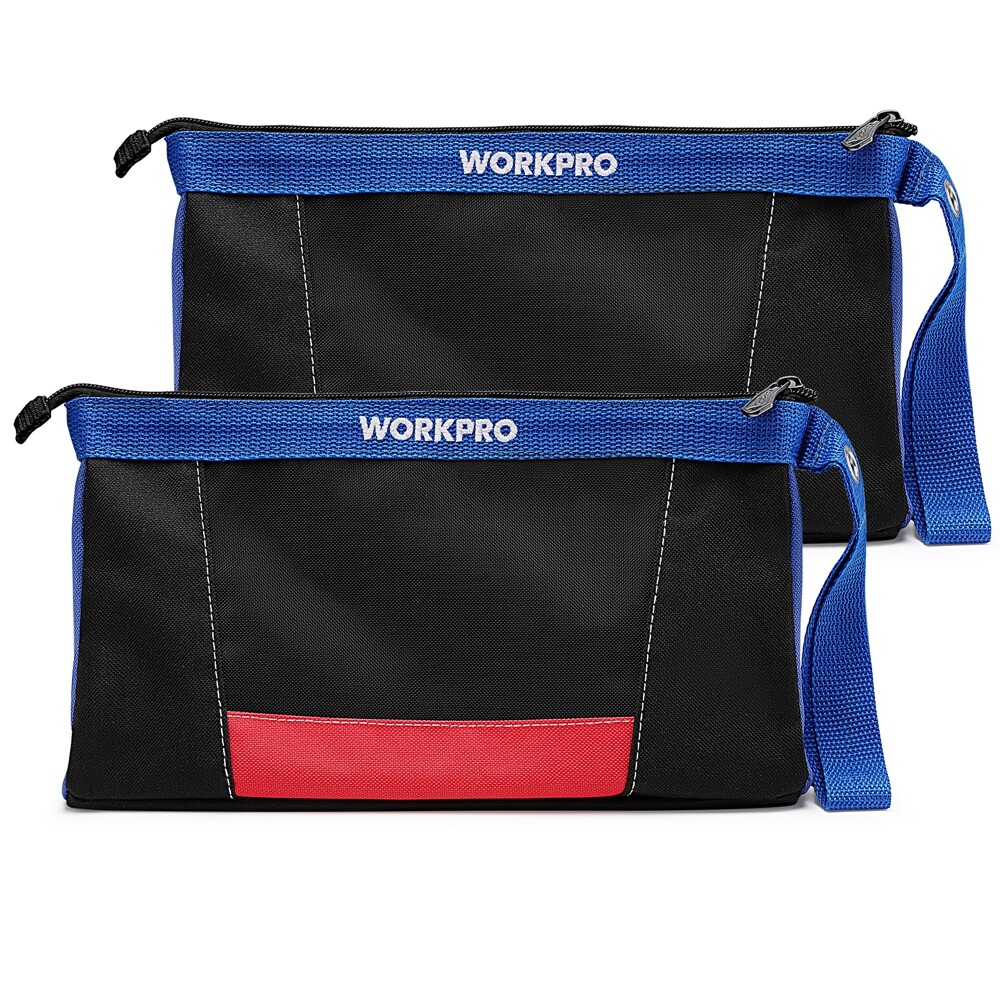WORKPRO 12″ Tool Pouches with Zipper 2-Pack Utility Bag Pouch for Tool Organizer