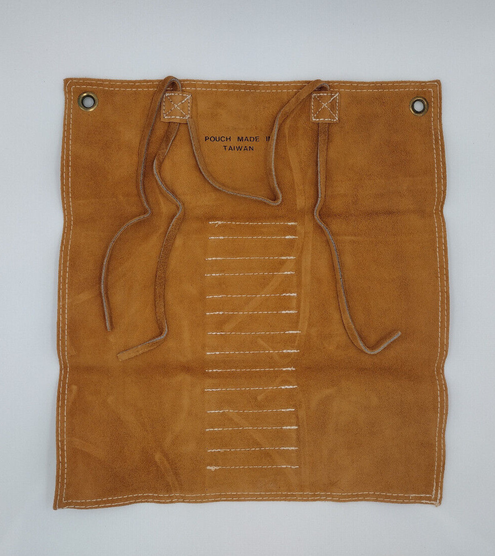 Leather Roll Up Pouch For Drill Bits or Screw Drivers. Ausland Richter. NOS