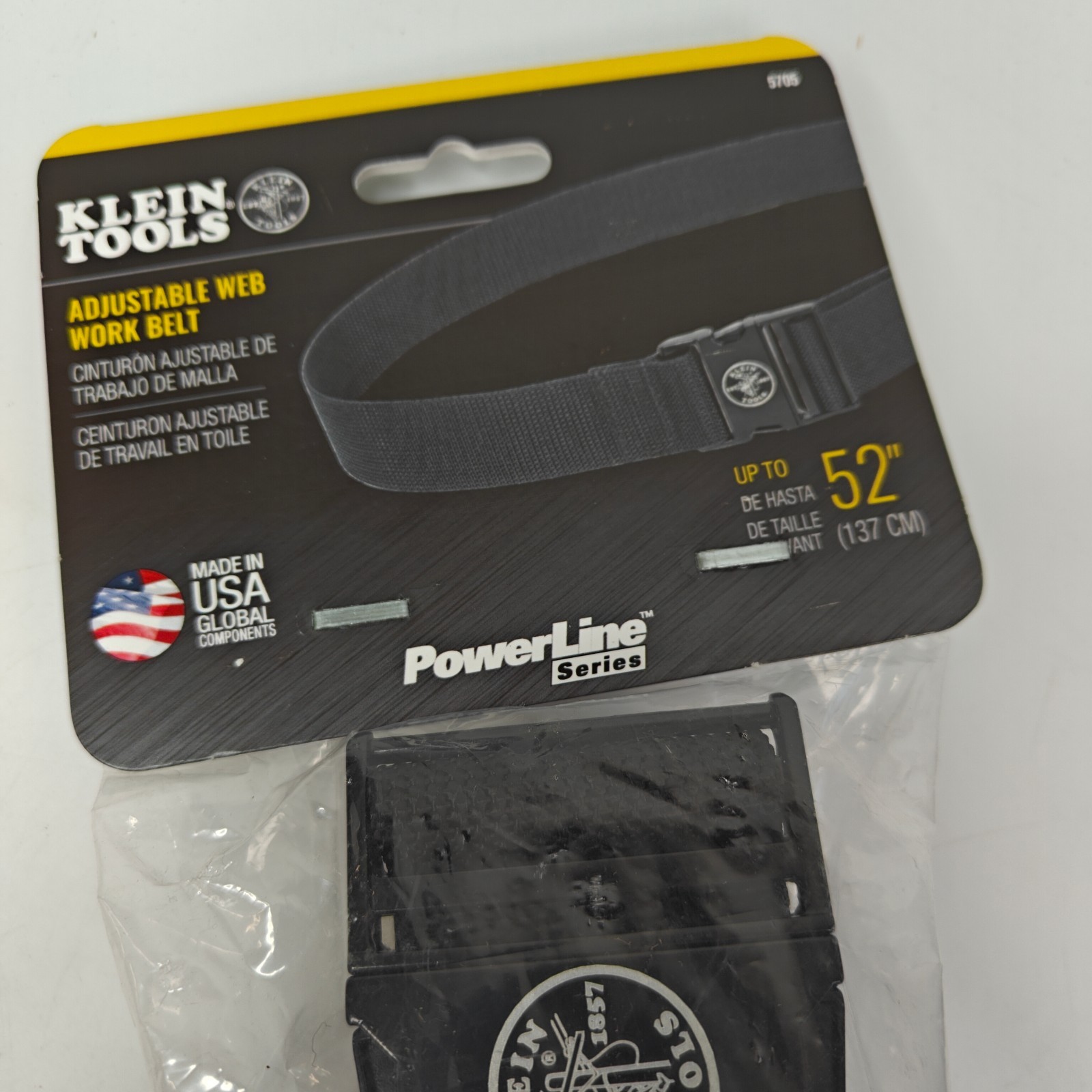 Klein Tools 5705 Adjustable Nylon Web Work Belt 52″ New