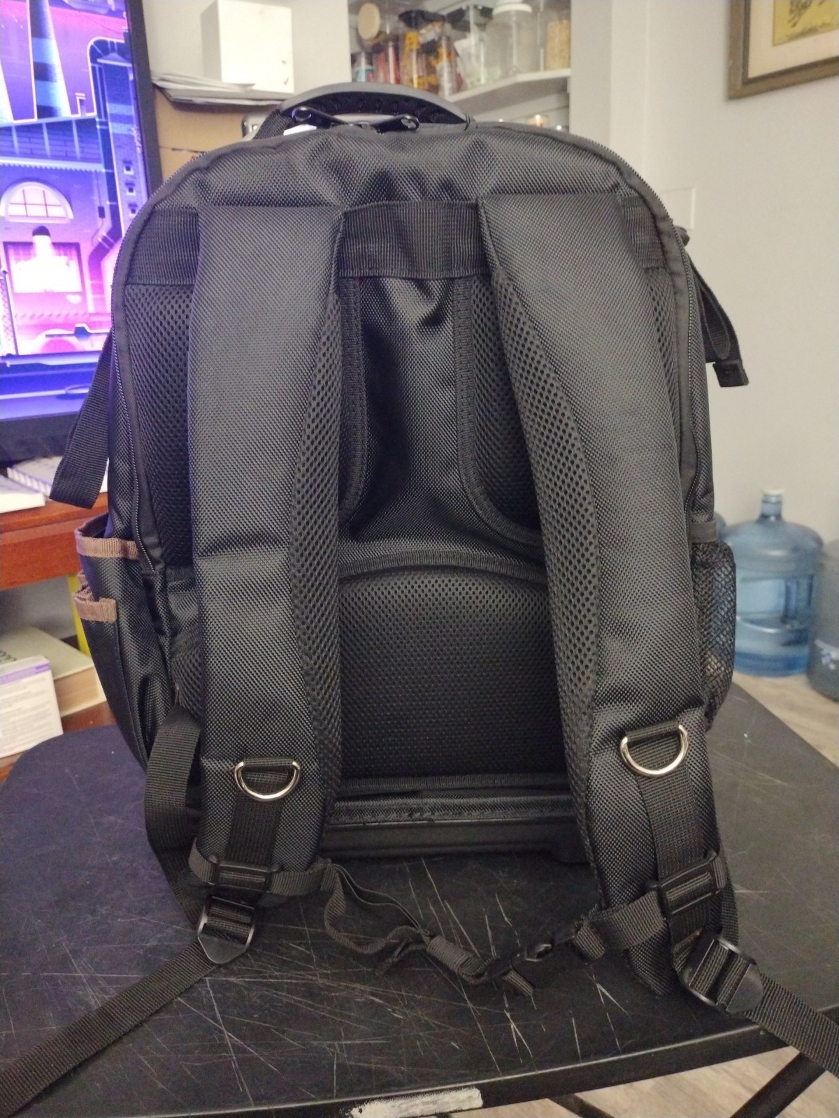 DFMINZU 1680D Heavy Duty Tool Backpack, Molded Base, Laptop Compartment, Etc.