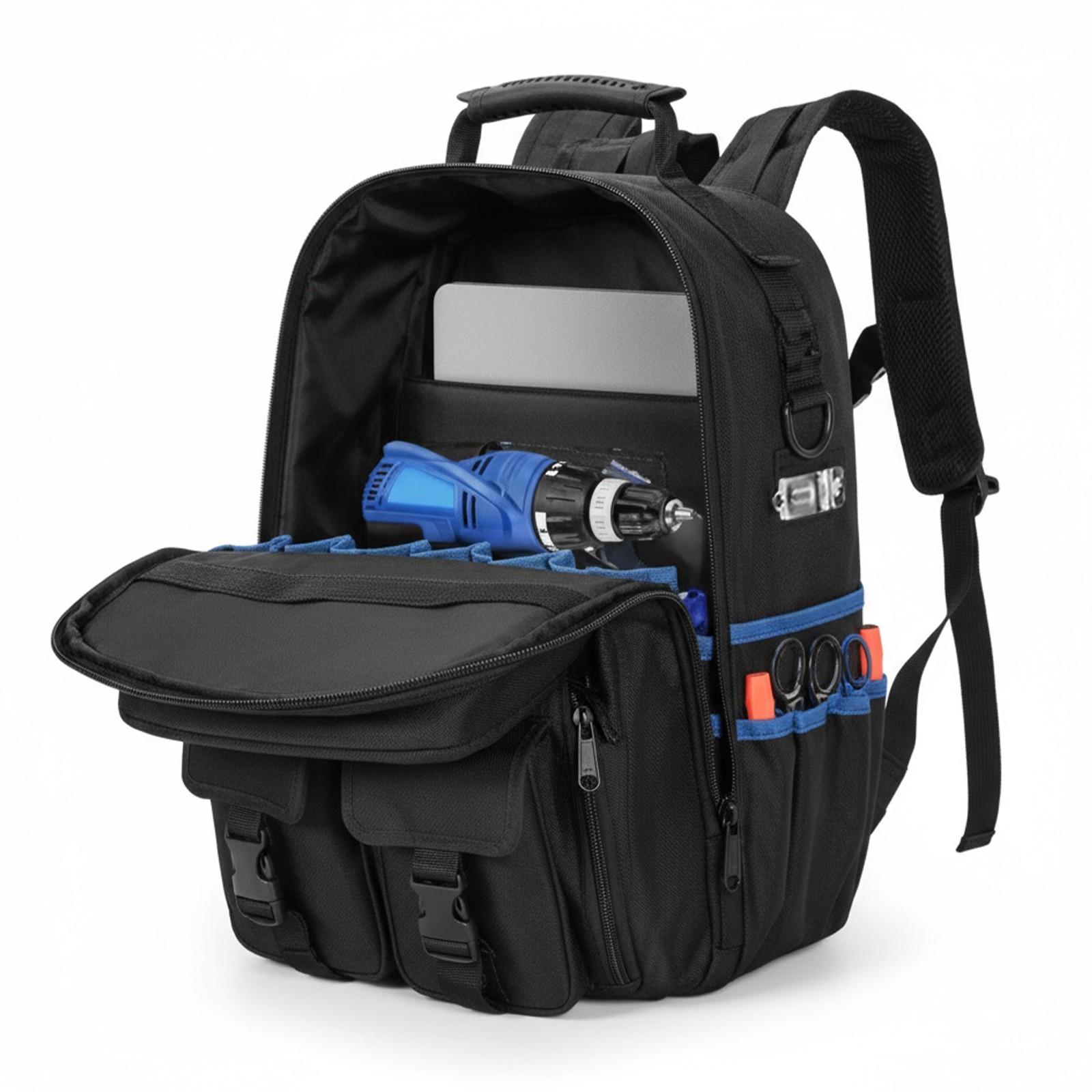 Back Pack Tool Bag Carrier Storage Electrician Heavy Duty Durable Backpack NEW