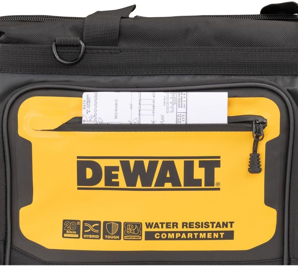 Tool Bag, Water Resistant, Hard Bottom, 20-Inch, Professional Tool Tote with Org