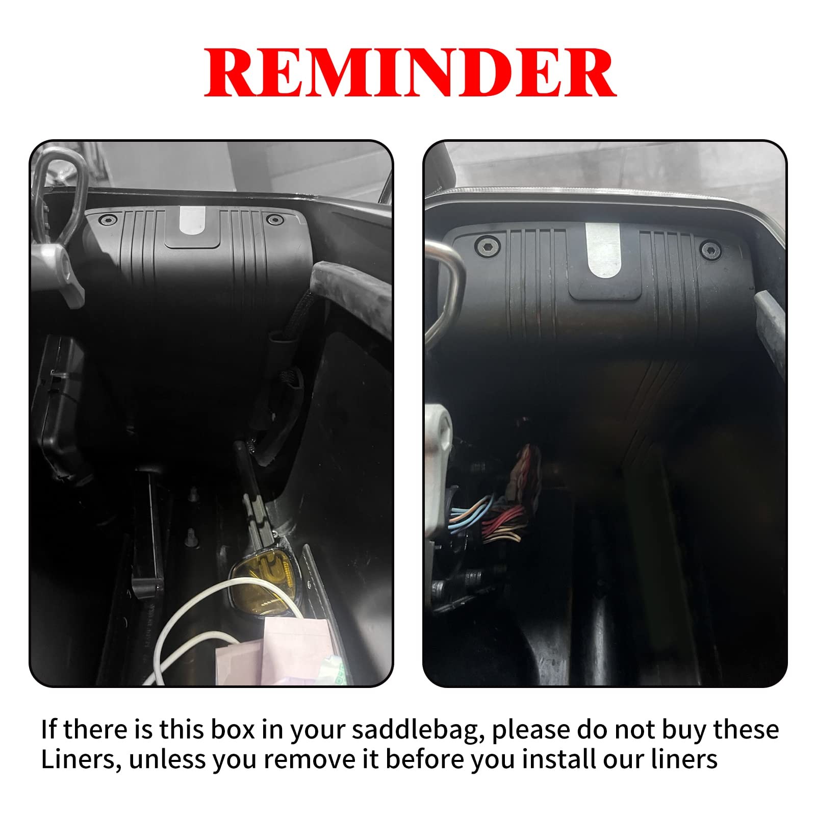 5 Inch Stretched Saddlebag Liners Fit For Touring 2014-2023