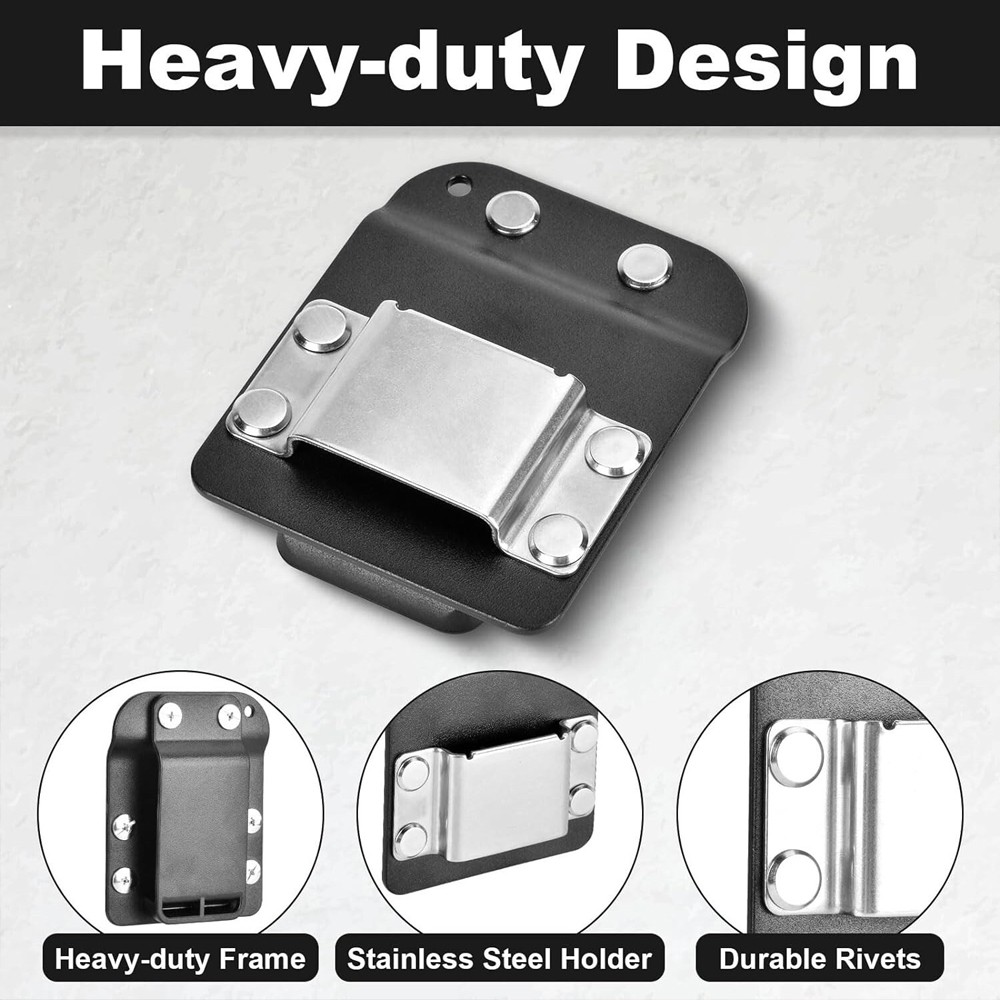 2PCS Tac-Tical Tape Measure Holder with Belt Clip – Low-Profile Drill Holster
