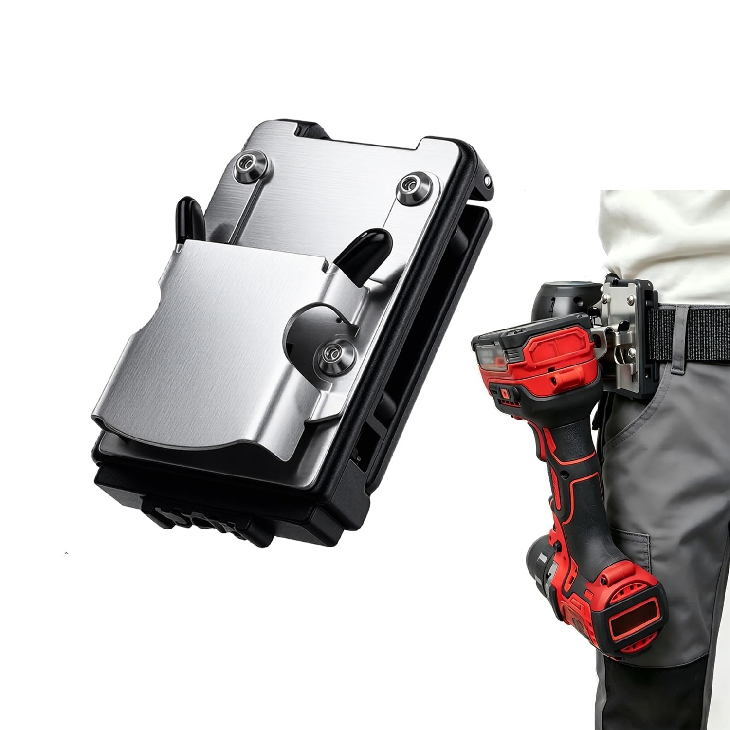 Drill Holder Belt Clip, Quick Access Eletric Drill Clip on Belt