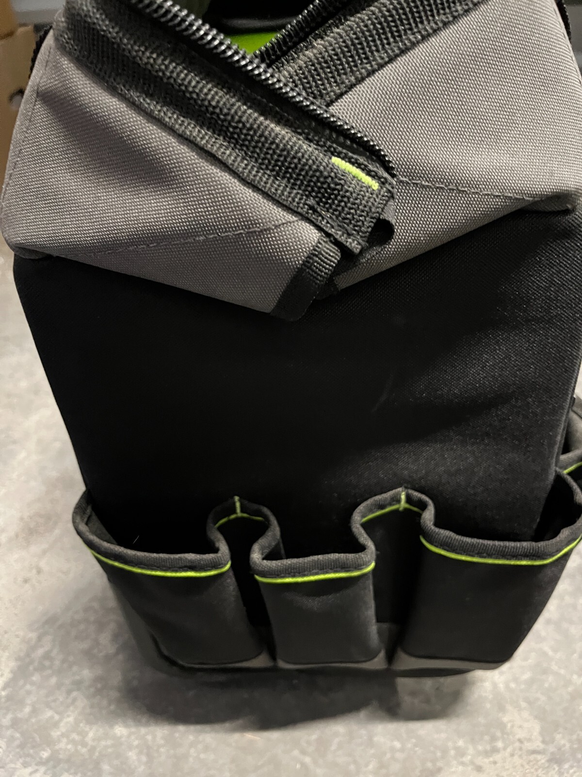Rolling Tool Bag with Telescoping Rubber Handle and Black/Green – AWP