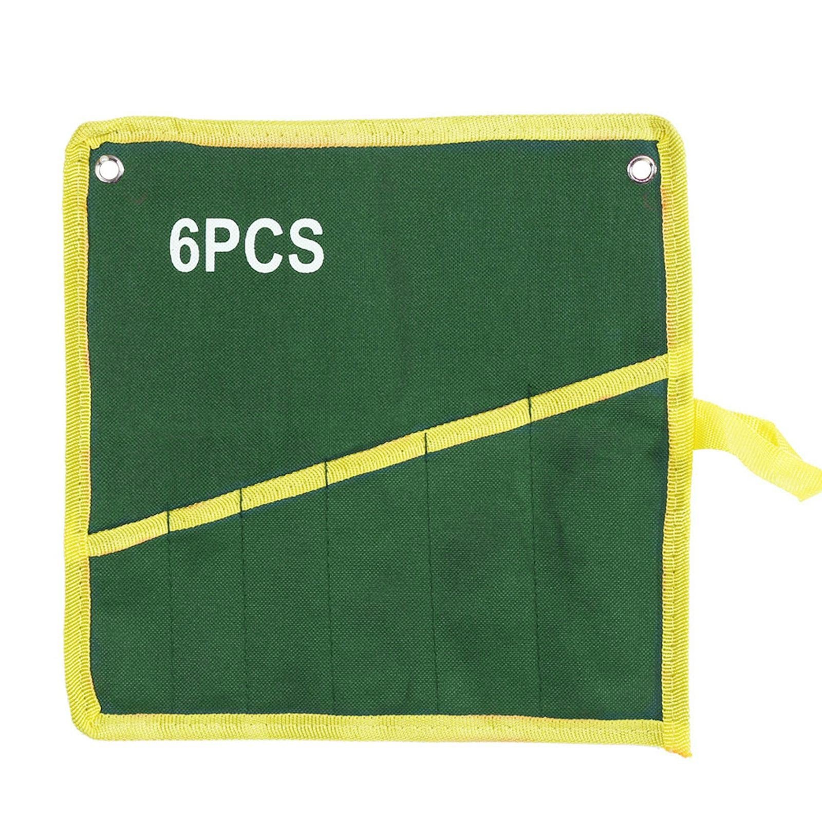 Wrench Roll Up Pouch, Multi Pockets Organizer, Tools Green