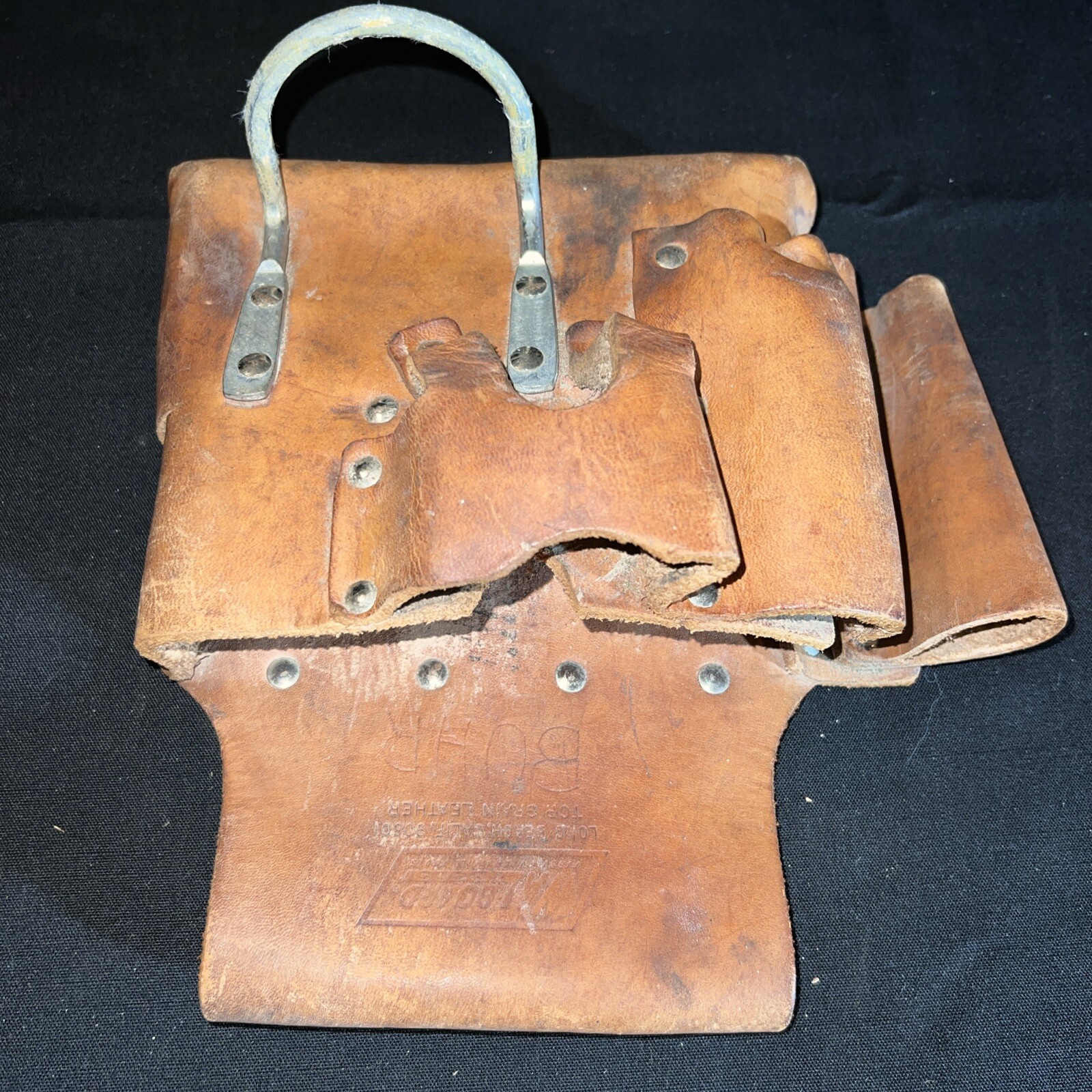 VTG Wal Tools Wallboard Pocket Standard Tool Pouch 815R Heavy Duty Leather USA