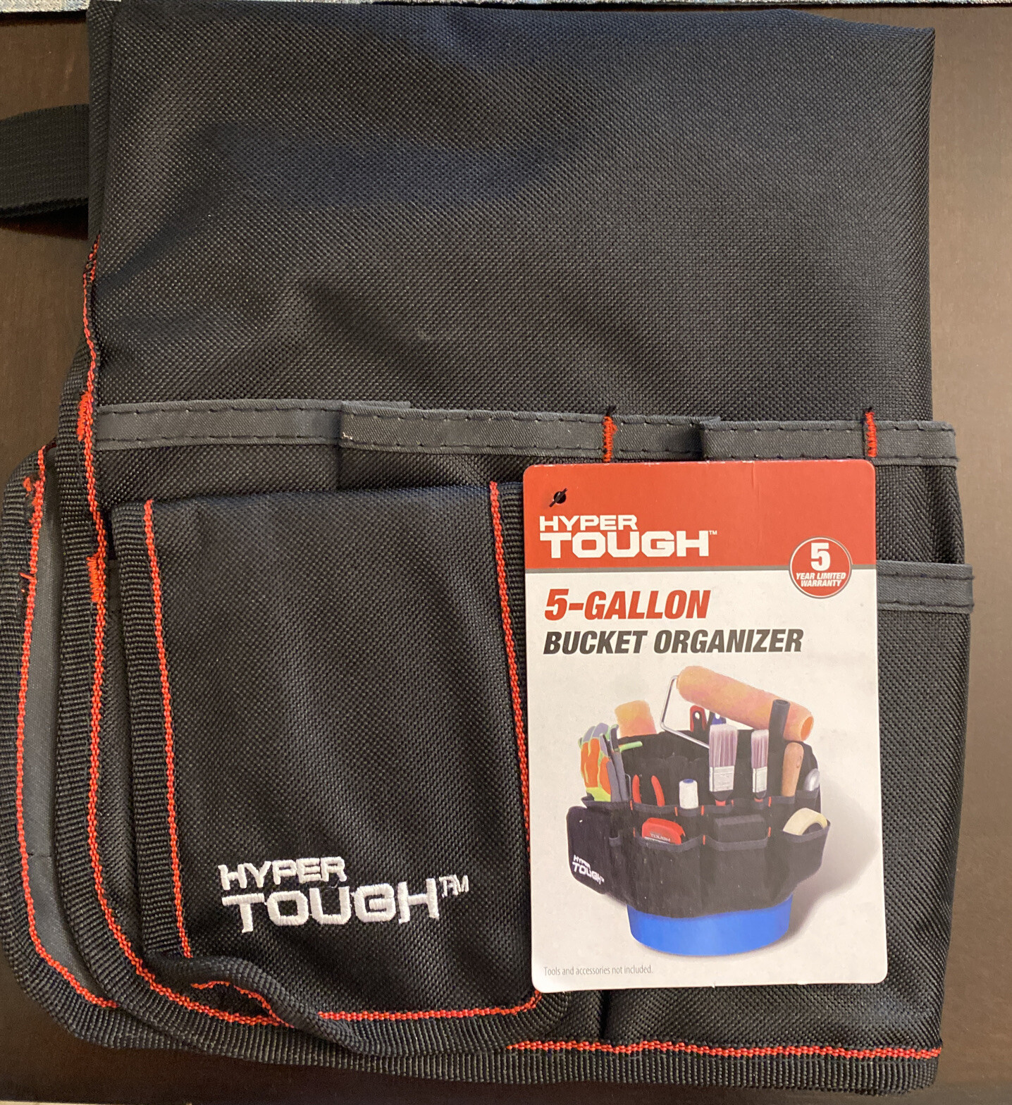 Hyper Tough 5 Gallon Bucket Organizer 35 Pockets, 27 Outside and 8 Inside